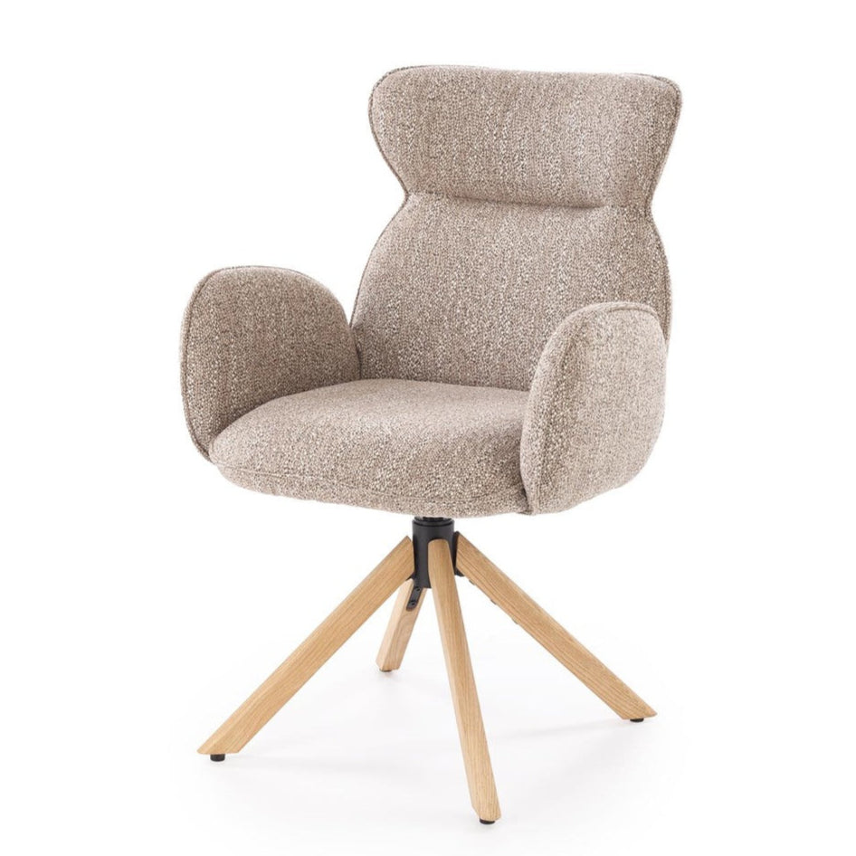 Krēsls Riest 63/64/93/50 cm tumši bēšs/ozols - N1 Home