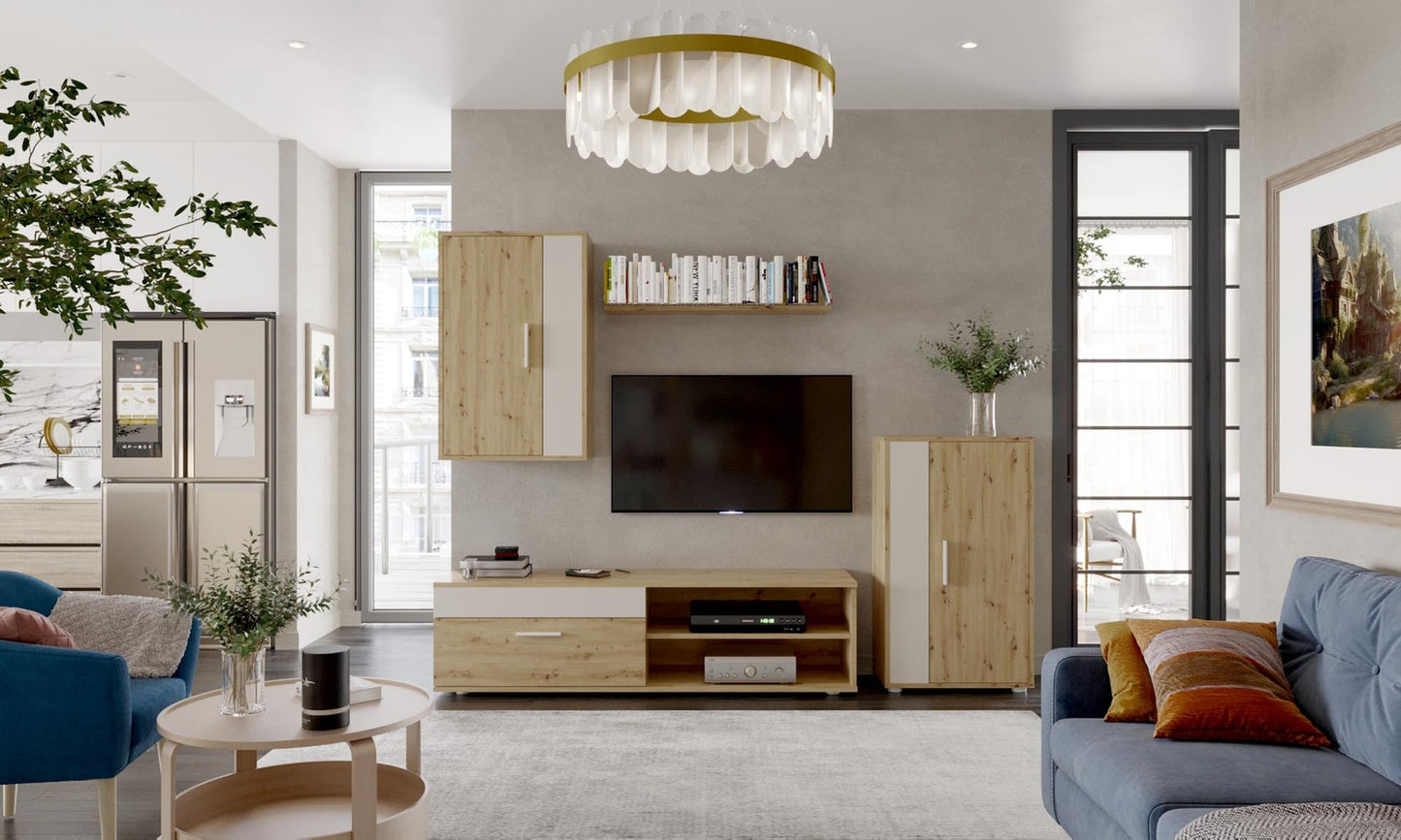 Mēbeļu komplekts Bensi 190 cm Artizan ozols/kašmirs