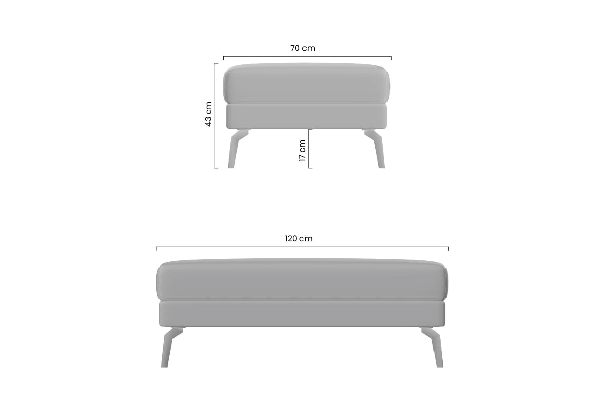 Pufs MILANO 120/43/70 cm terrakota - N1 Home