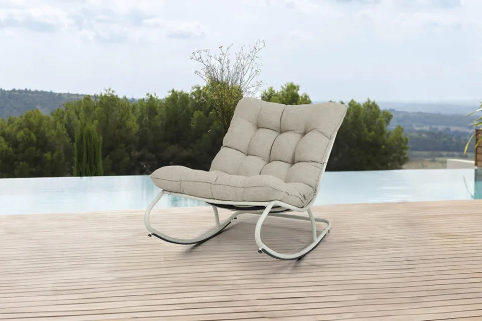 Šūpuļkrēsls Aga 71/115/73 cm gaiši pelēks - N1 Home