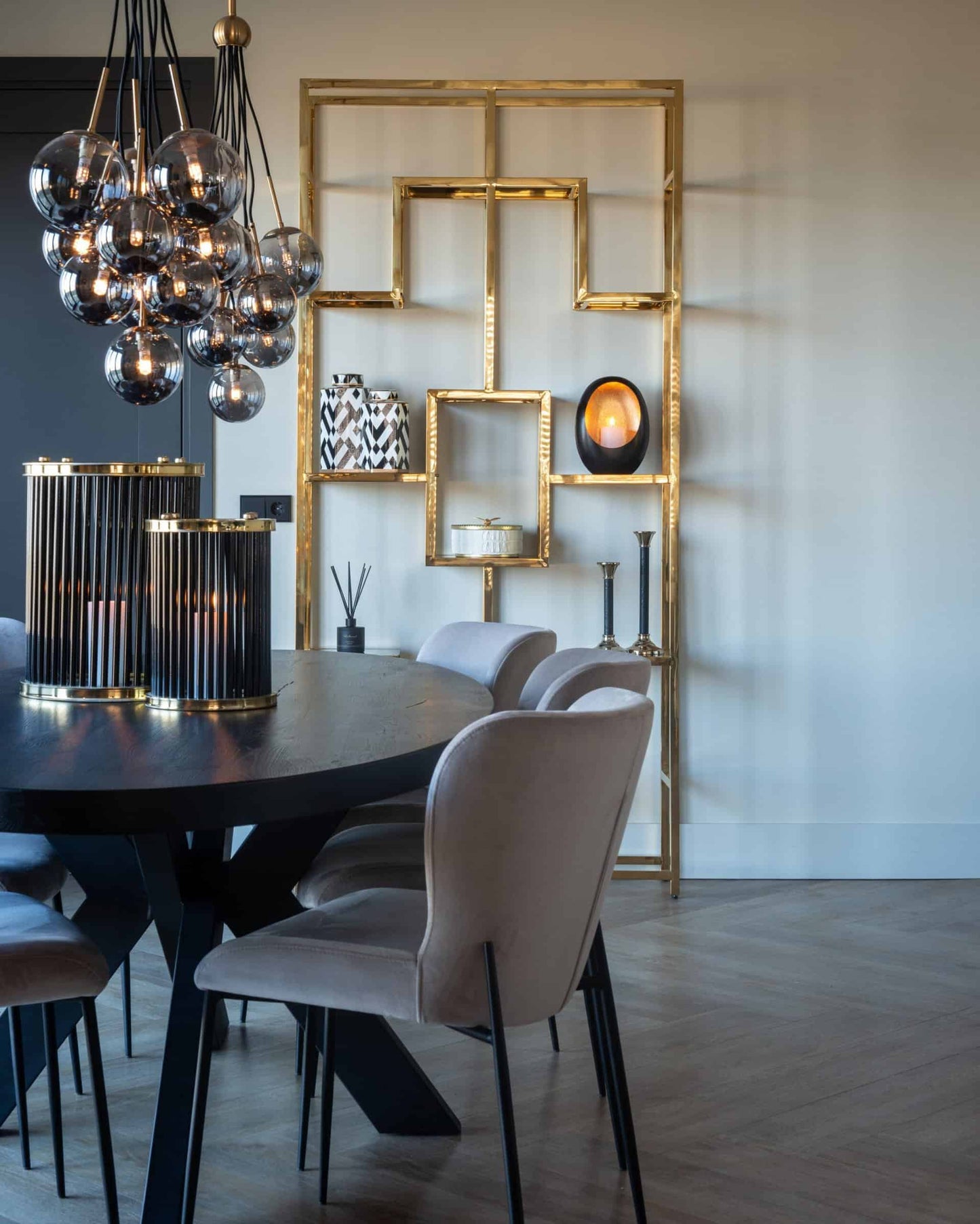 Krēsls Darby (Set of 2) Richmond Interiors 49/85/64 cm khaki velvet fire retardant