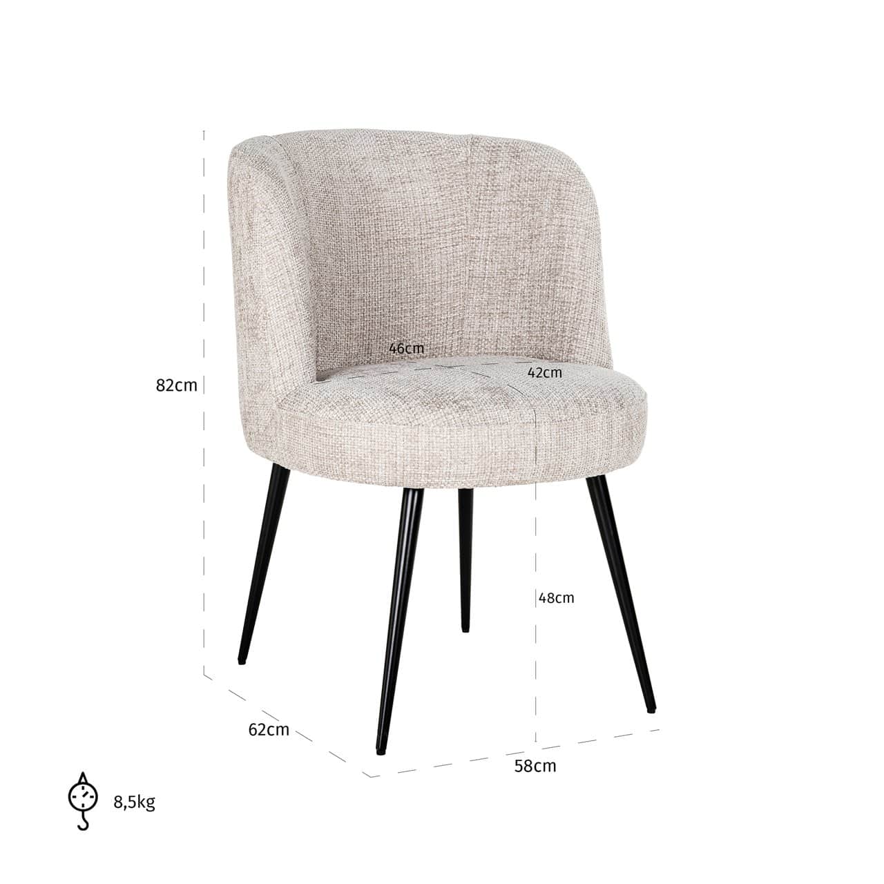 Krēsls Morton Richmond Interiors 58/82/62 cm natural renegade