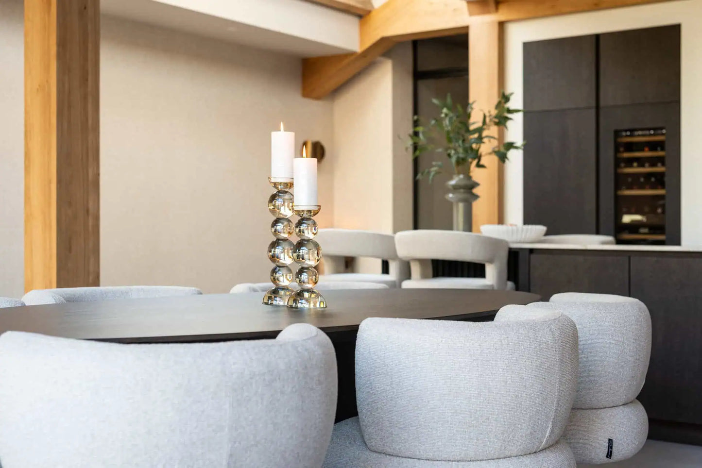 Svečturis Emie brown large Richmond Interiors 38/12/12 cm brūns - N1 Home