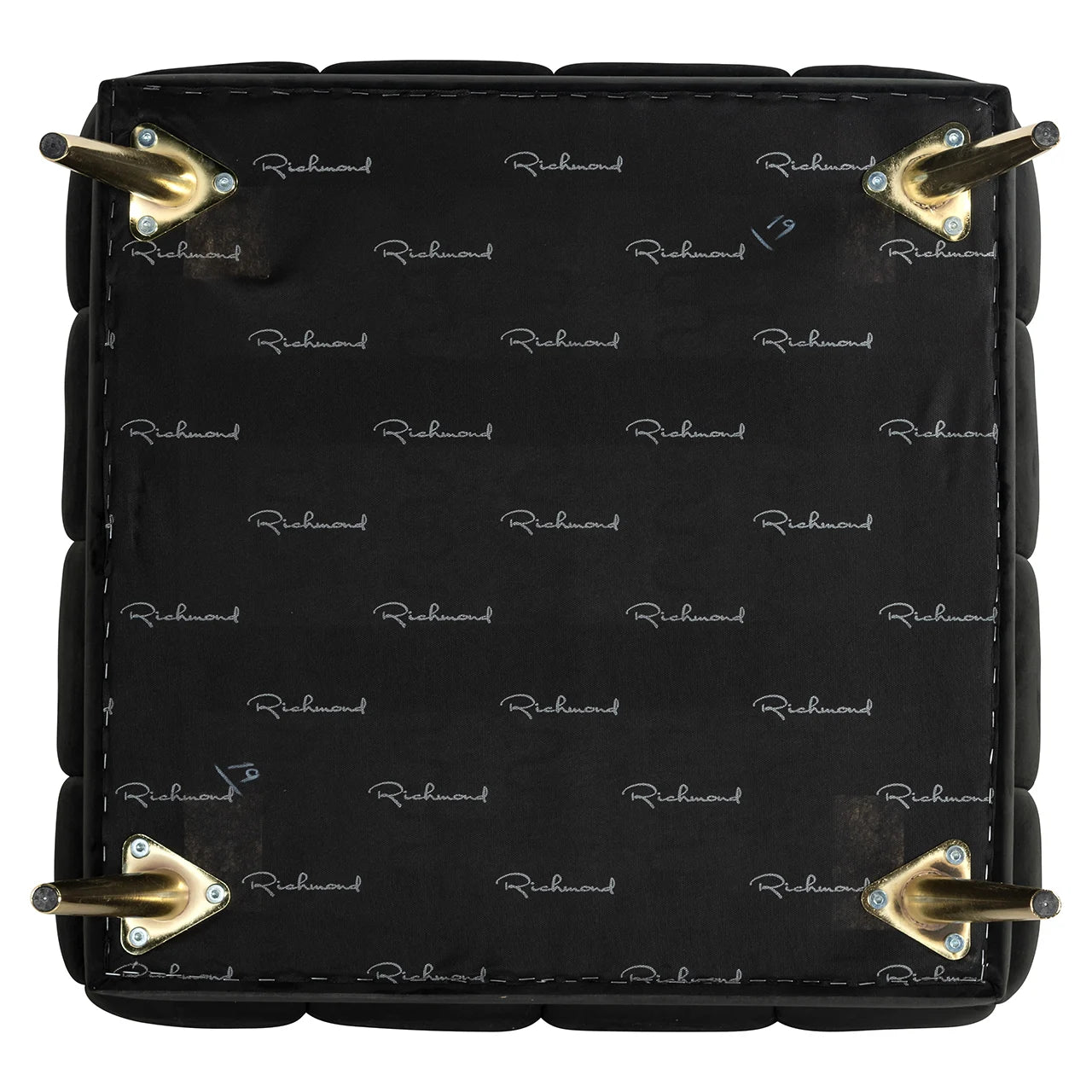 Pufs Huxley Richmond Interiors 47/70/70 cm Quartz Antraciet 801 - N1 Home