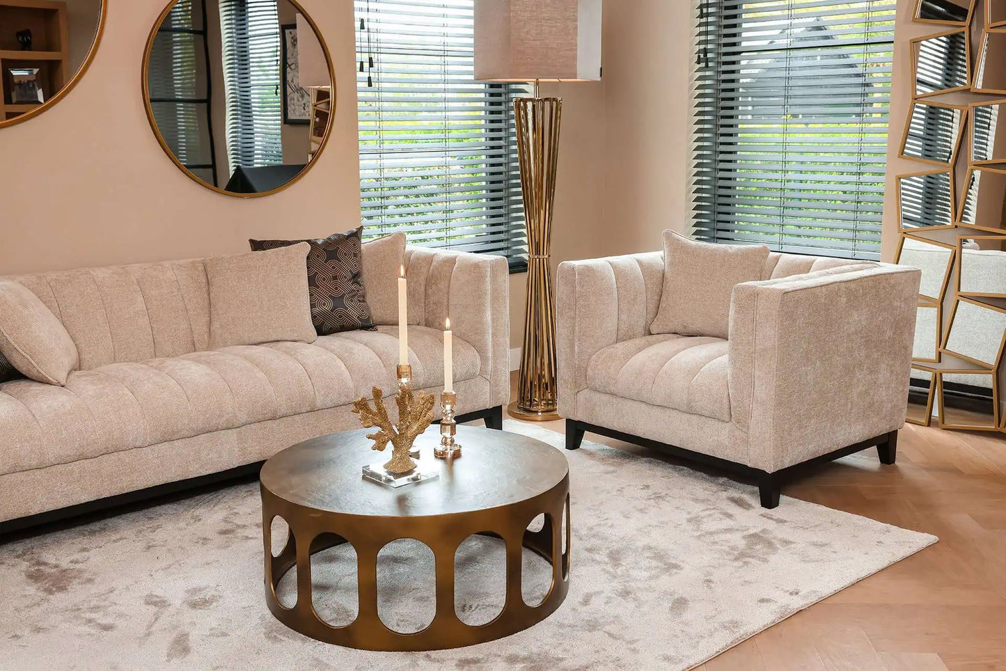 Spogulis Richmond Interiors Maeron 70/70 zelts - N1 Home