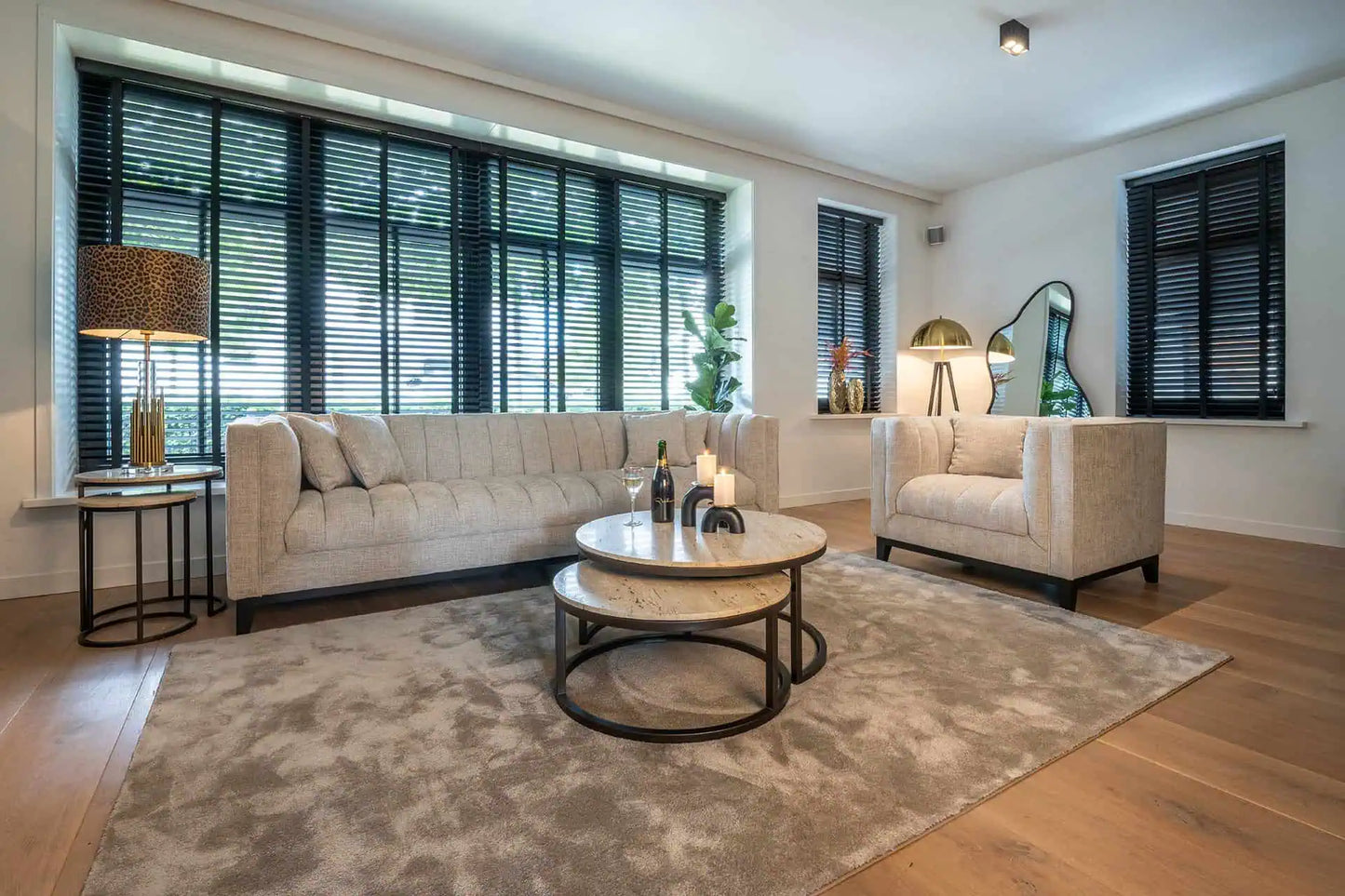 Galdiņi Avalon, 2 gab. komplekts Richmond Interiors 57/45/45 cm bronza - N1 Home