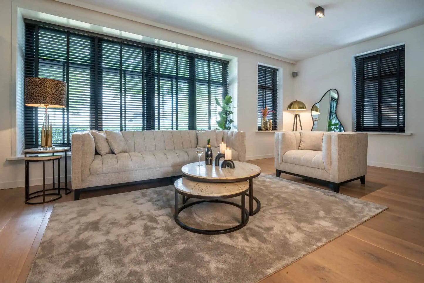 Kafijas galds Avalon bronze (Set of 2) Richmond Interiors 40/85 cm bronza - N1 Home