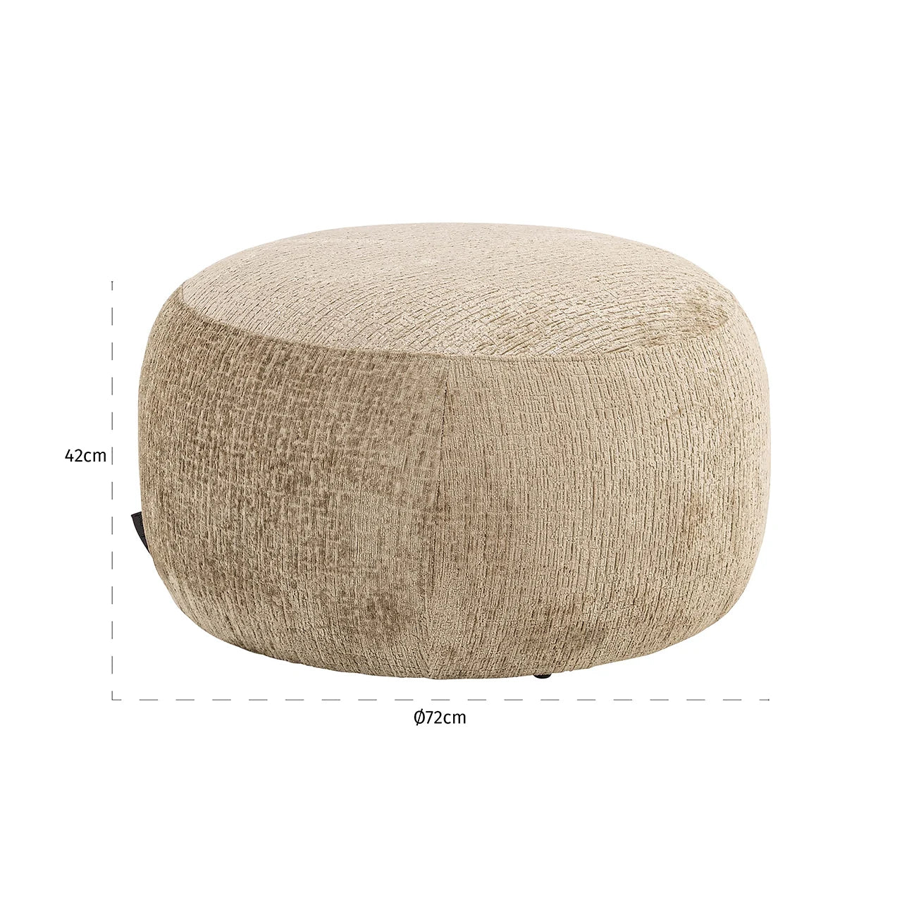 Pufs Cassie Richmond Interiors 42/72/72 cm Fusion 109 desert - N1 Home