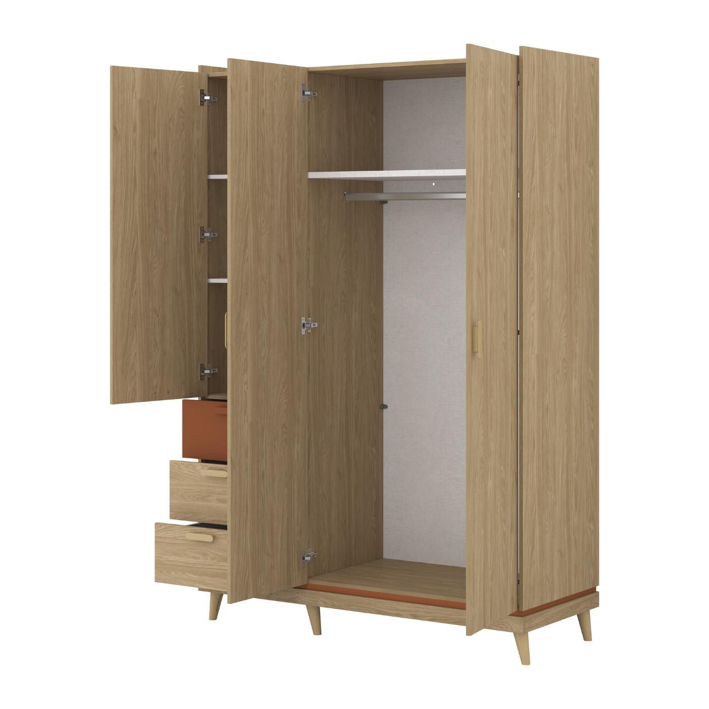 Skapis Skanija  144;190/215/57 cm zaļs - N1 Home