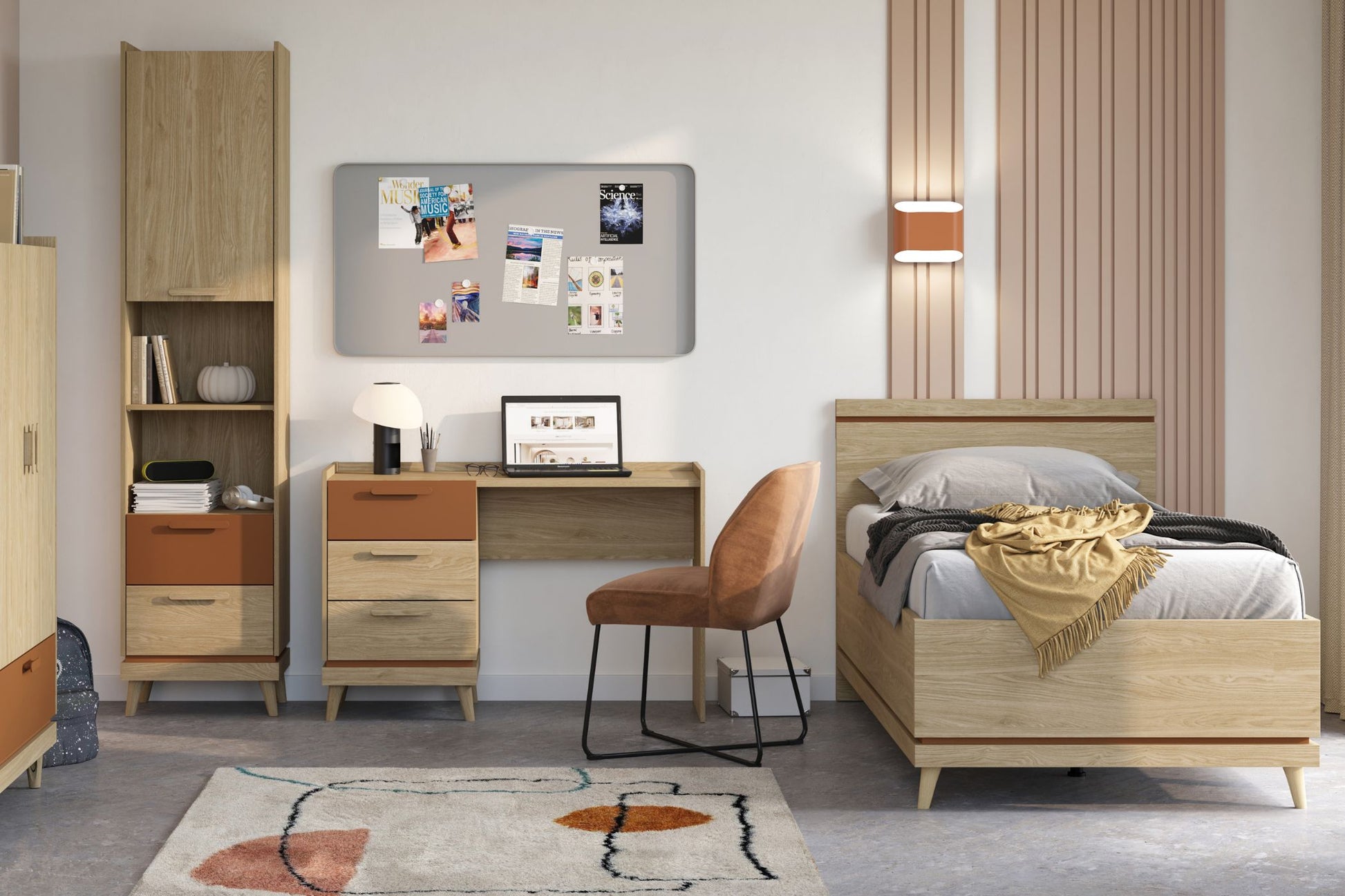 Skapis Skanija  144;190/215/57 cm ozols - N1 Home