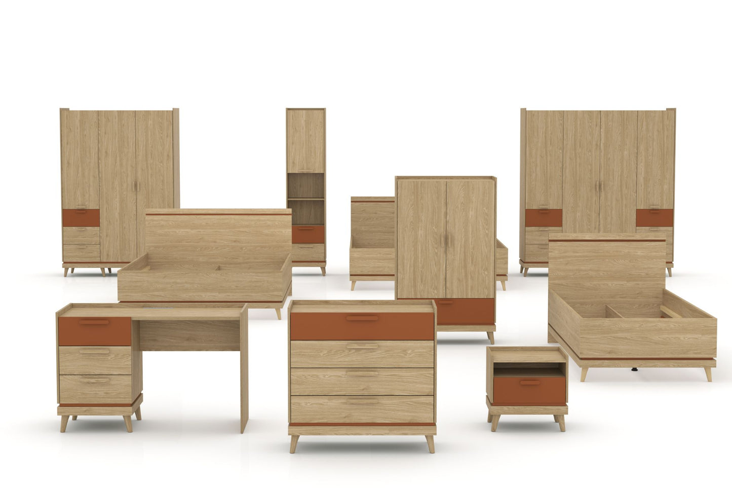 Skapis Skanija 90/150/40 cm ozols - N1 Home