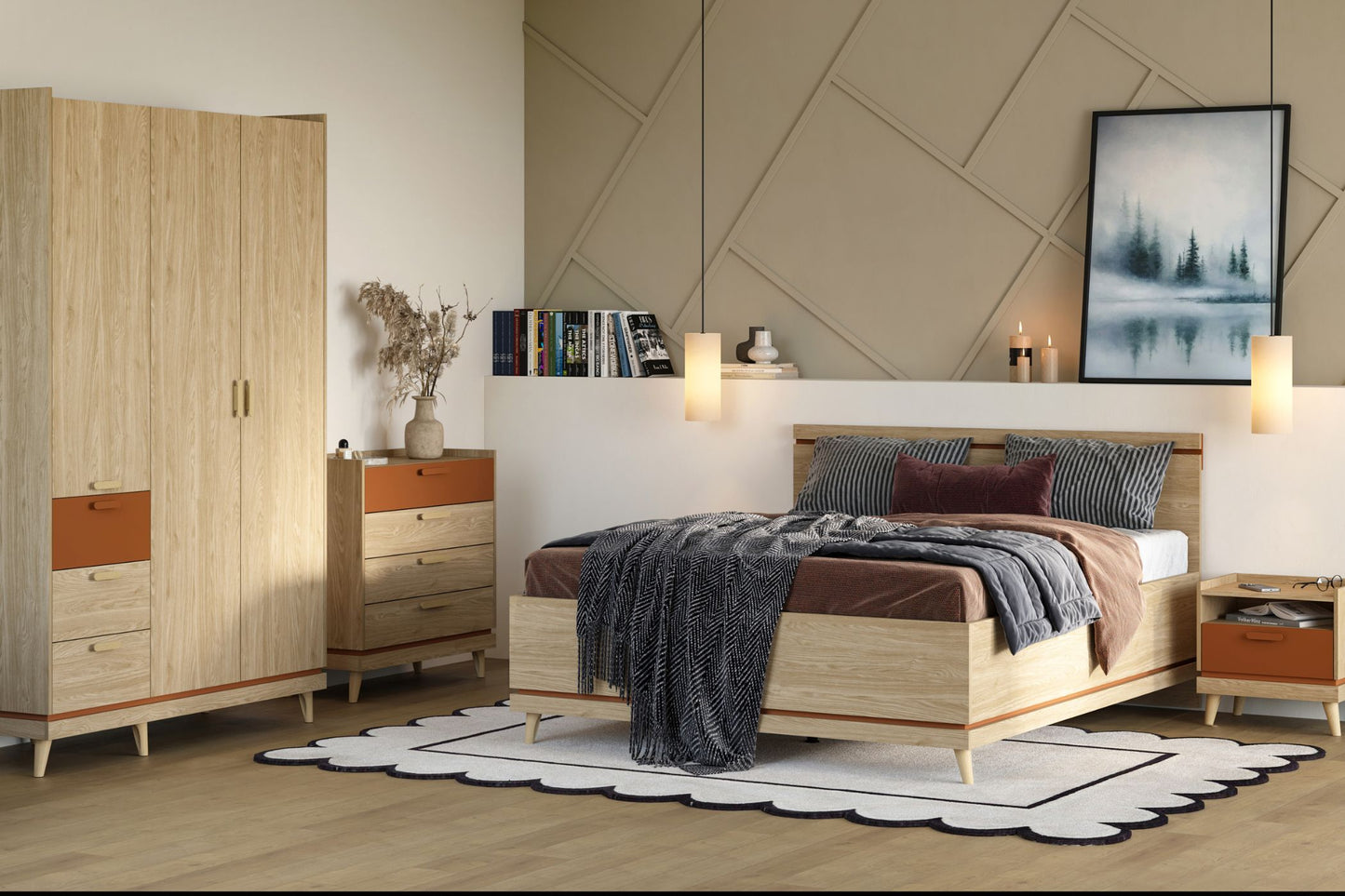 Skapis Skanija  105;165;185/100/207 cm ozols - N1 Home