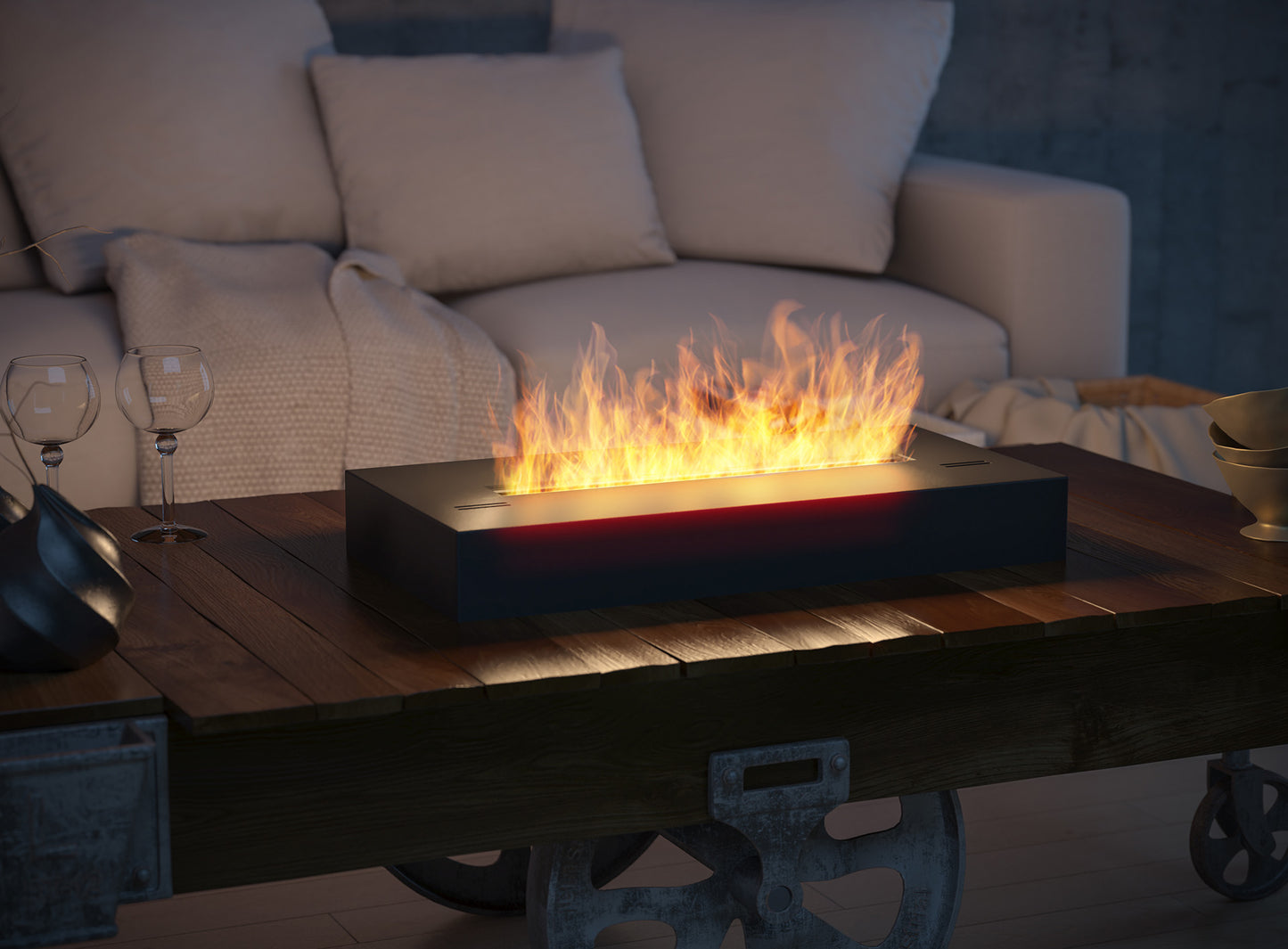 Biokamīns Simp 600 60/30/8 cm melns - N1 Home