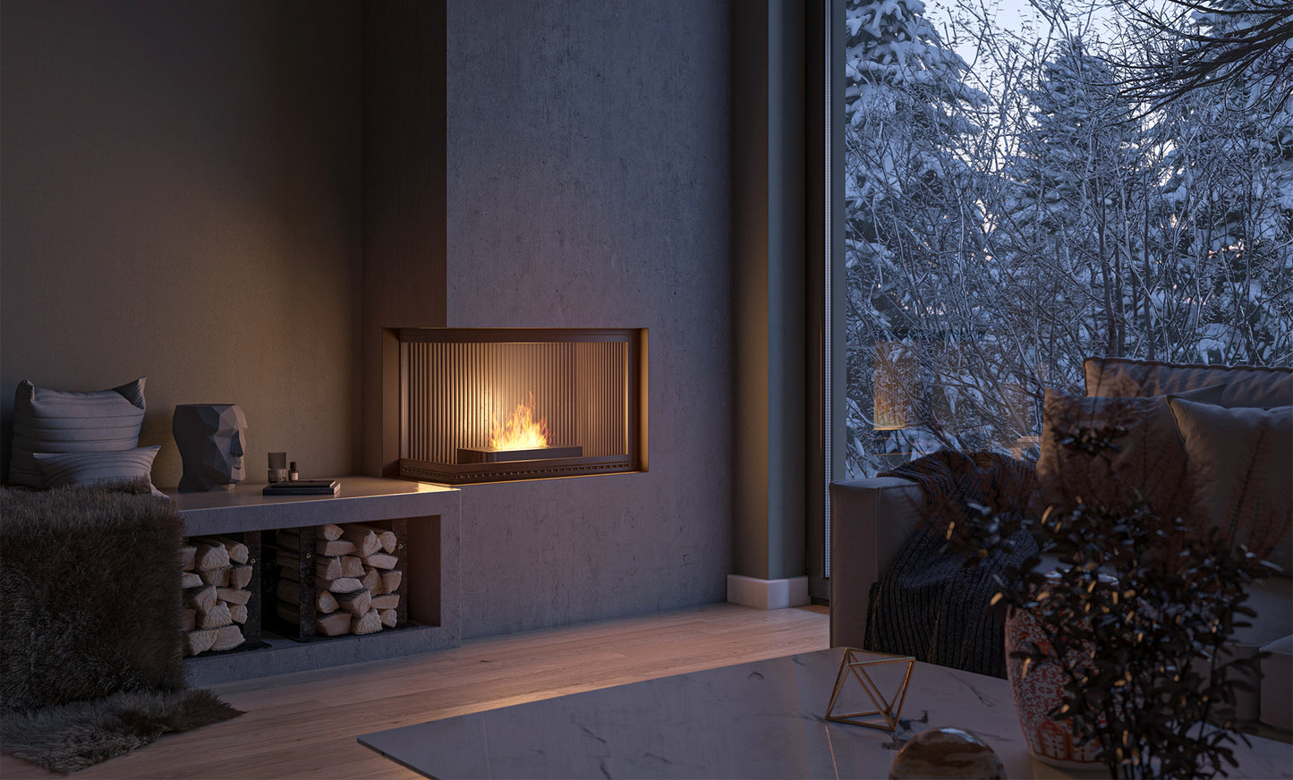 Biokamīns Simp 400 40/20/8 cm melns - N1 Home