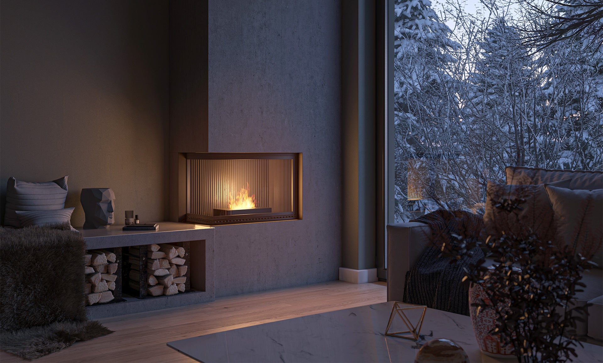 Biokamīns Simp 400 40/20/8 cm melns - N1 Home