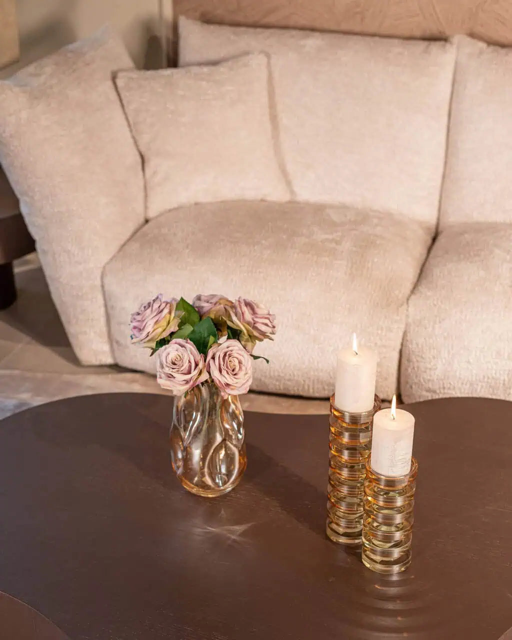 Svečturis Cira large Richmond Interiors 29,5/9/9 cm bēšs - N1 Home