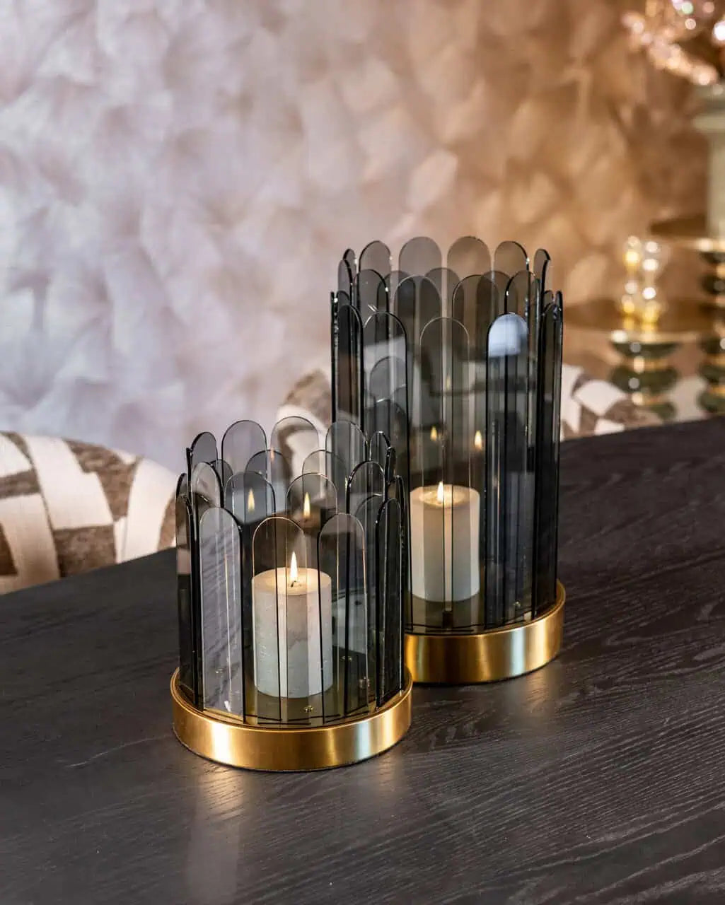 Svečturis Daisey smoke large Richmond Interiors 40/24/24 cm dūmi - N1 Home