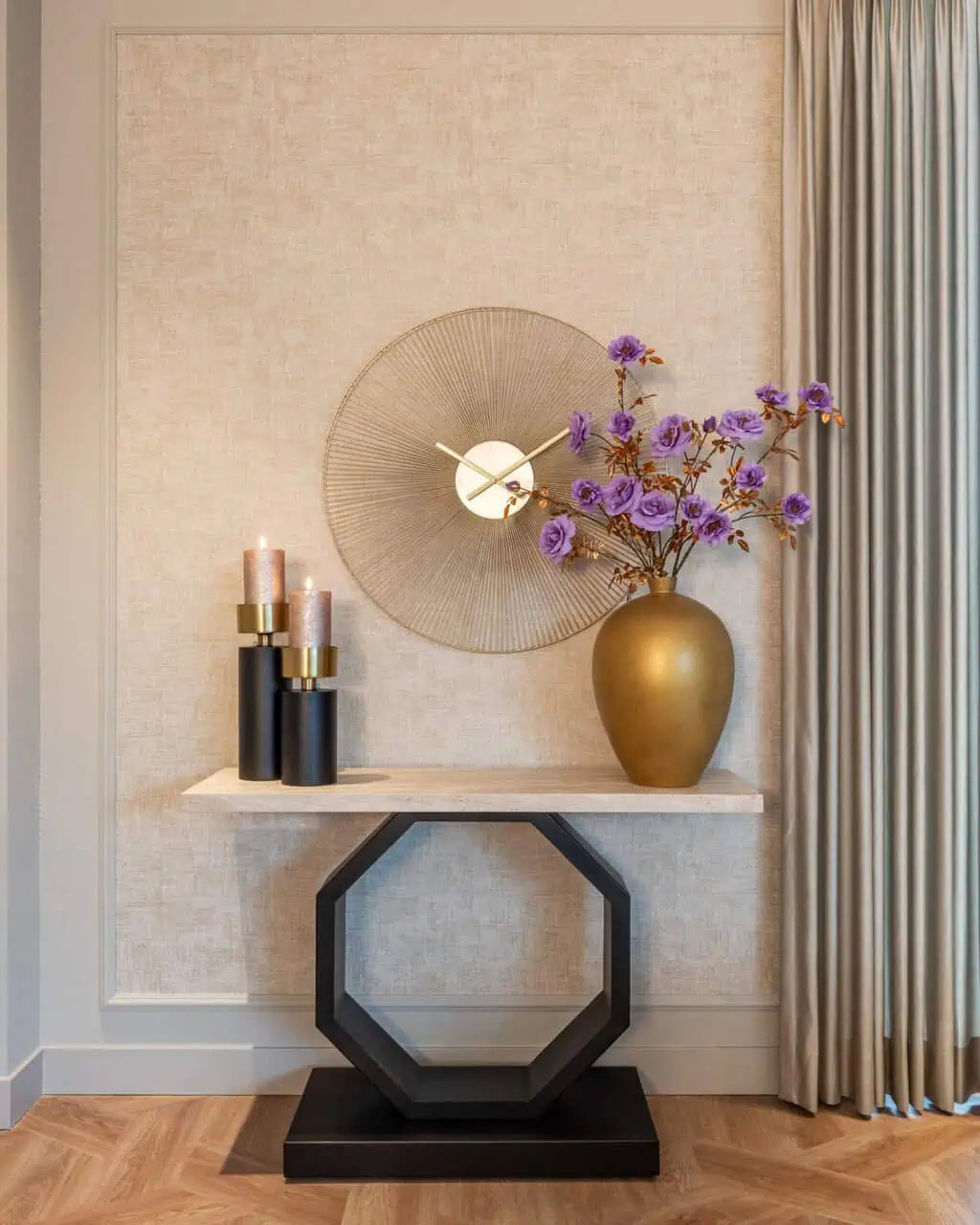 Pulkstenis Audrey 90/90/3 cm zelts - N1 Home