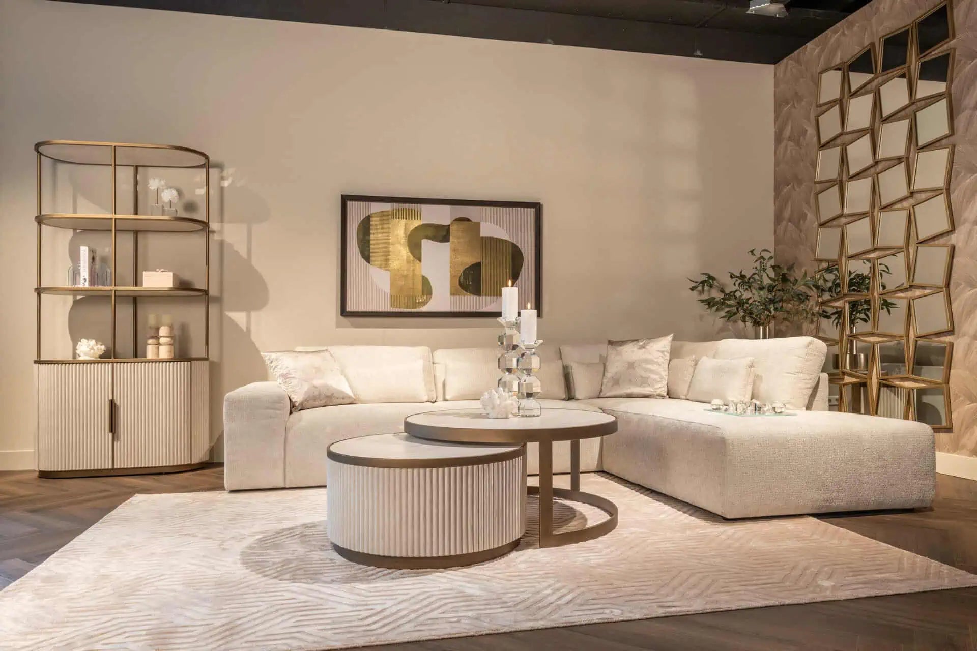 Kafijas galds Tivoli white (Set of 2) Richmond Interiors 44/91 cm balts - N1 Home