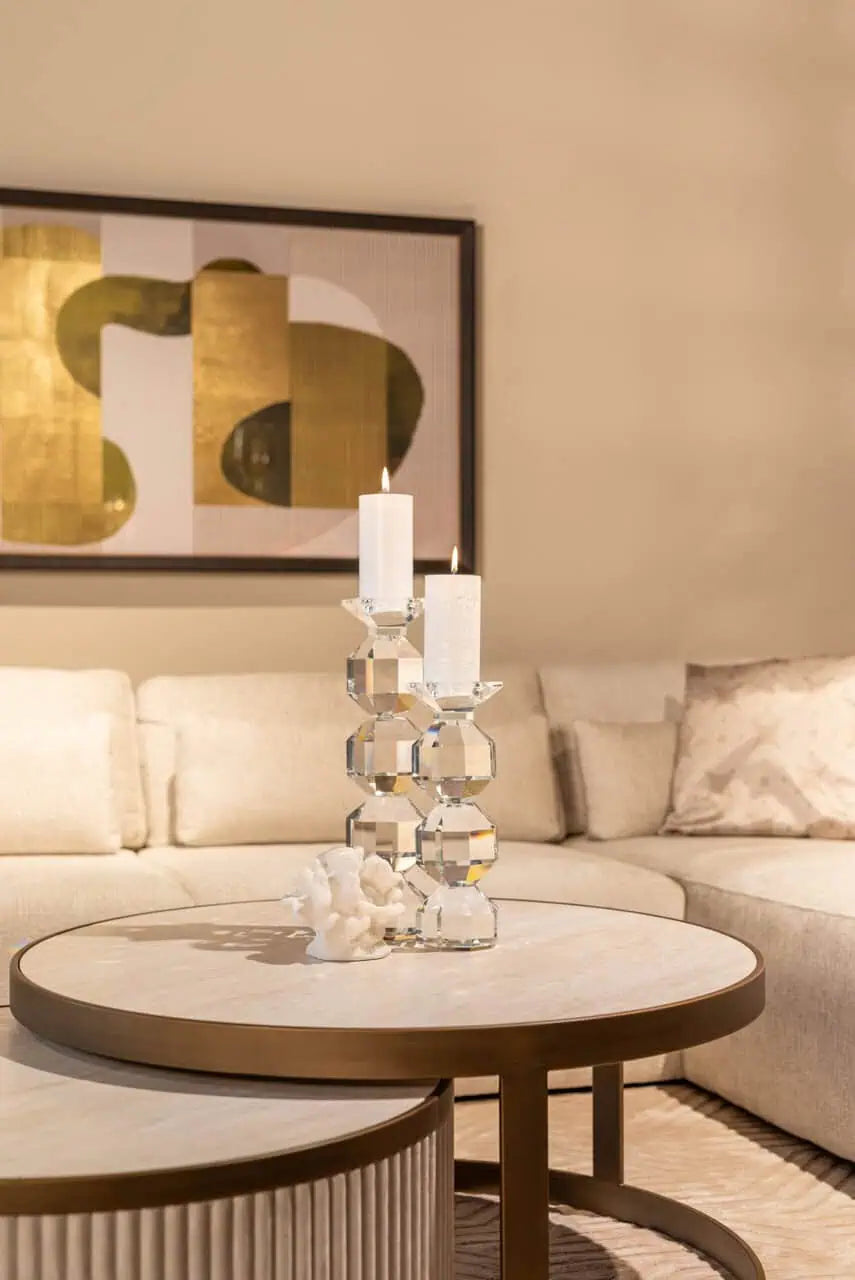 Kafijas galds Tivoli white (Set of 2) Richmond Interiors 44/91 cm balts - N1 Home