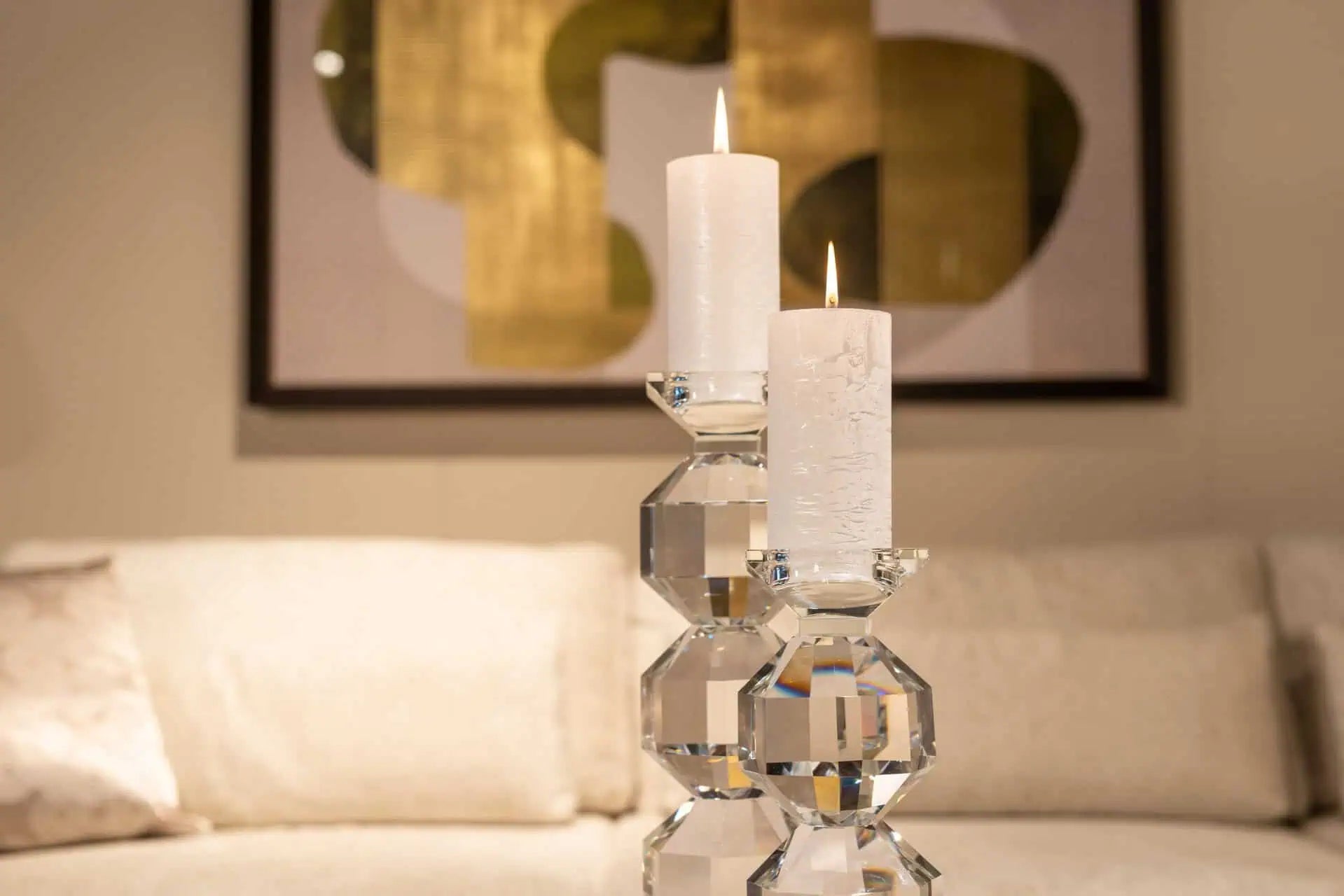 Svečturis Safia clear transparent large Richmond Interiors 43.5/10/10 cm stikls - N1 Home