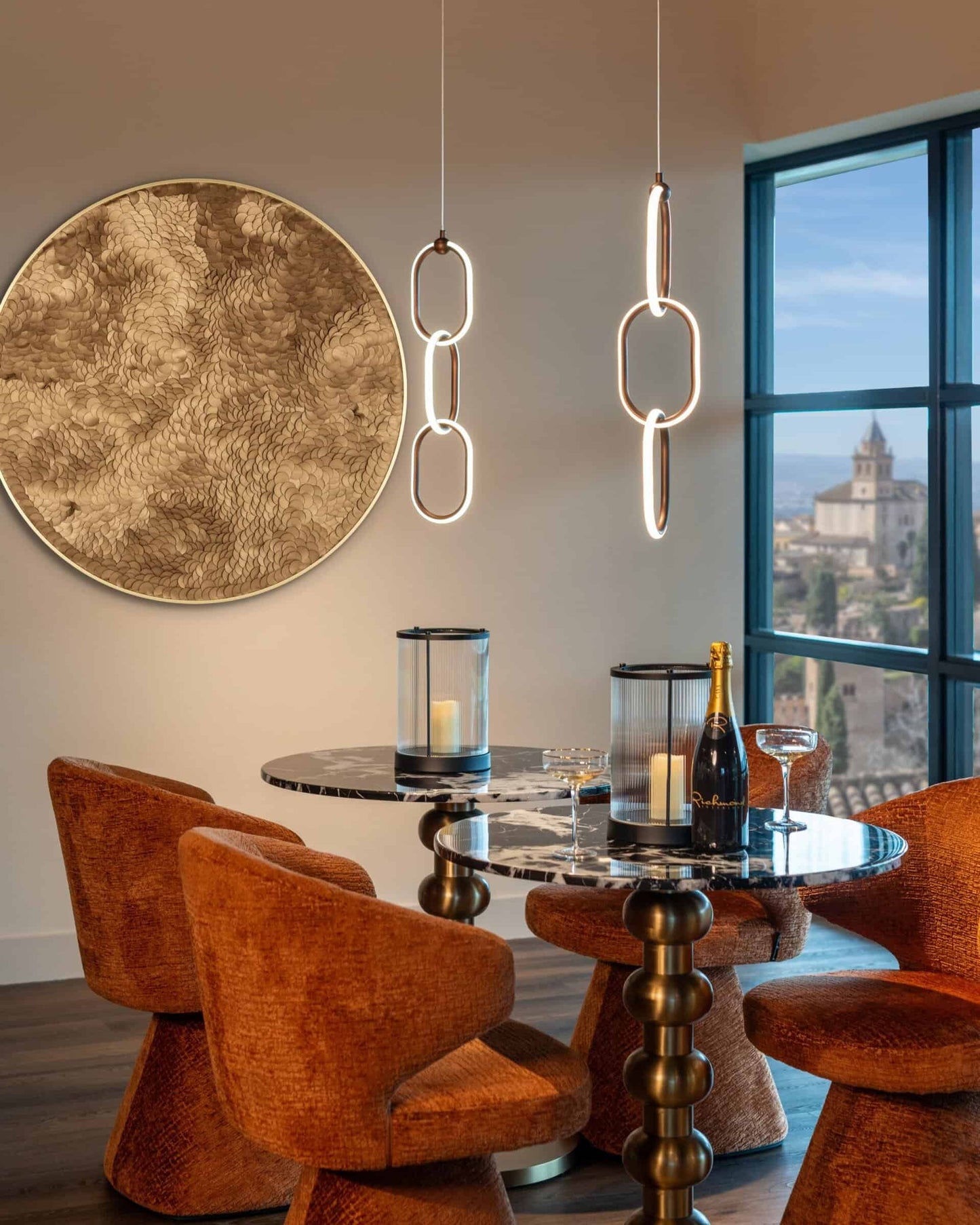 Svečturis Dayene Richmond Interiors 40/21/21 cm melns