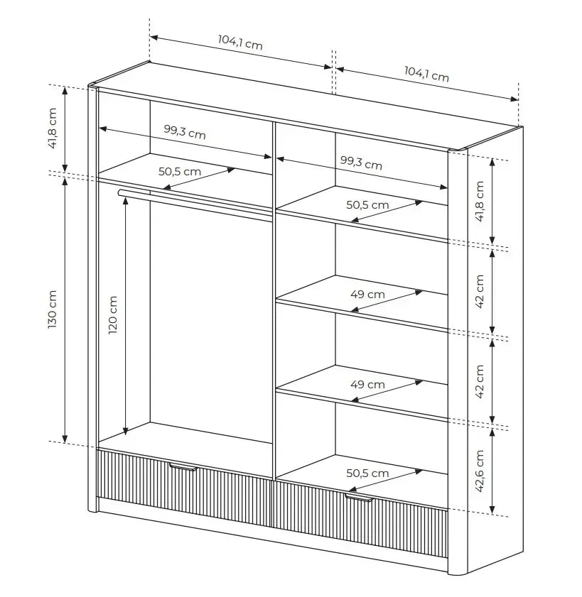 Skapis Lanti 213/298.54 cm bēšs - N1 Home