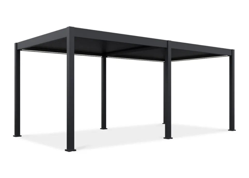 Bioklimatiskā terases pergola Elija AUTOMATIC 3x6 ar LED apgaismojumu 600/309/255 cm antracīts - N1 Home