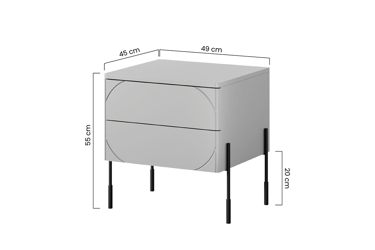 Naktsskapītis BARI 49/55/45 terrakota - N1 Home