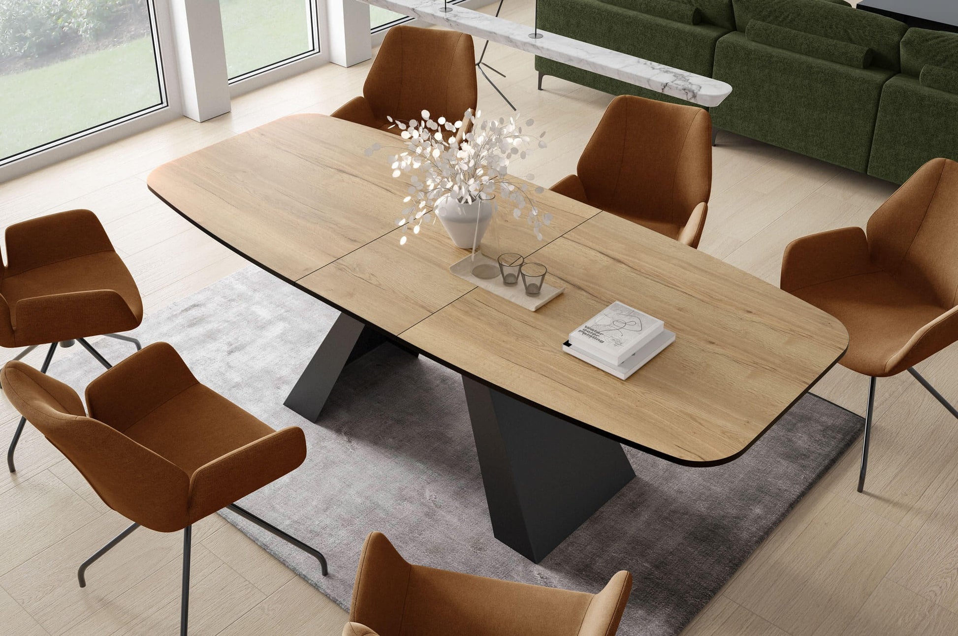 Galds Myra 160/76/80 cm Dabīgs ozols Halifax - N1 Home