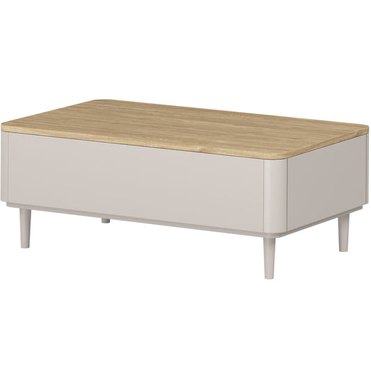 Kafijas galds 100/38/60 cm Kašmirs / Eļļots ozols - N1 Home