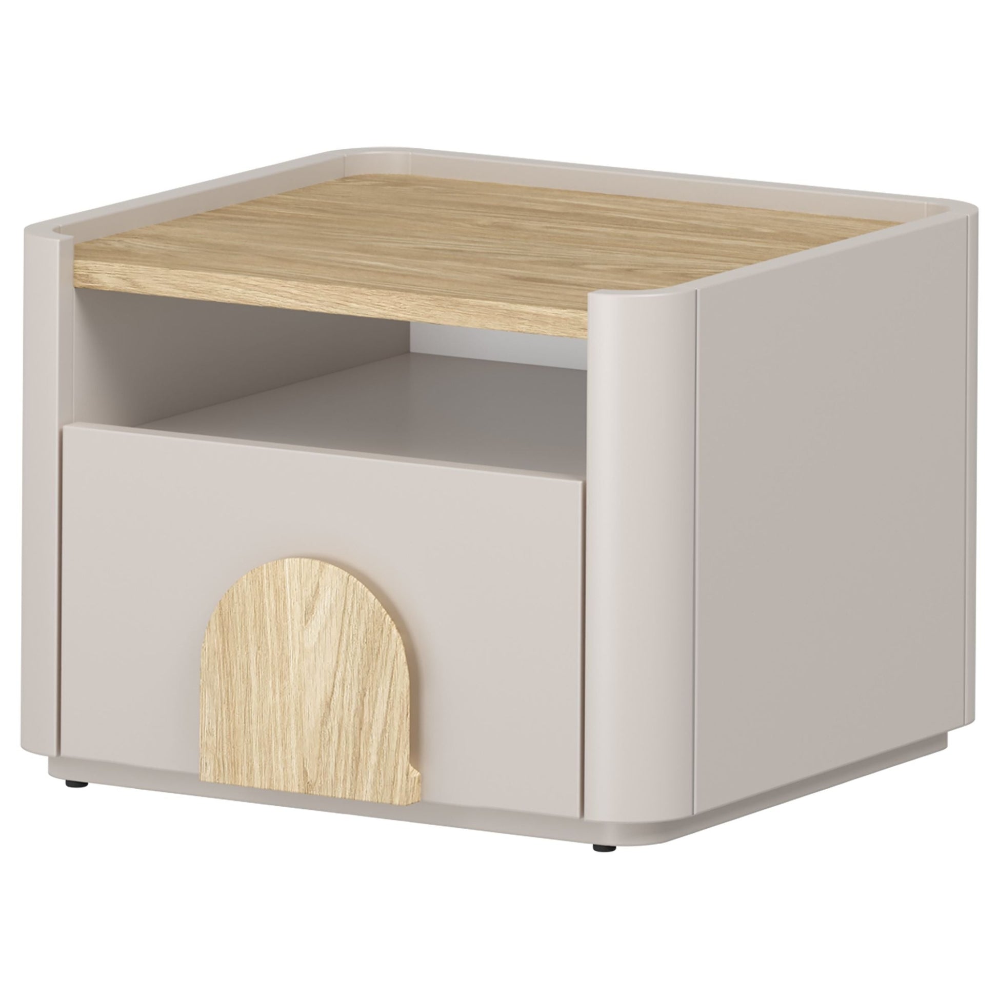 Naktsgaldiņš Amil 48/35.5/48 cm Kašmirs / Eļļots ozols / Gaišs ozols - N1 Home