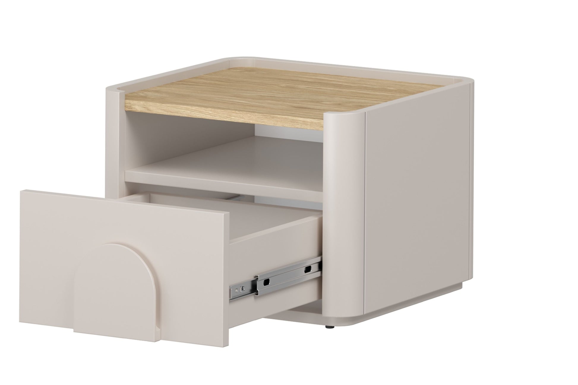 Naktsgaldiņš Amil 48/35.5/48 cm Kašmirs / Eļļots ozols - N1 Home