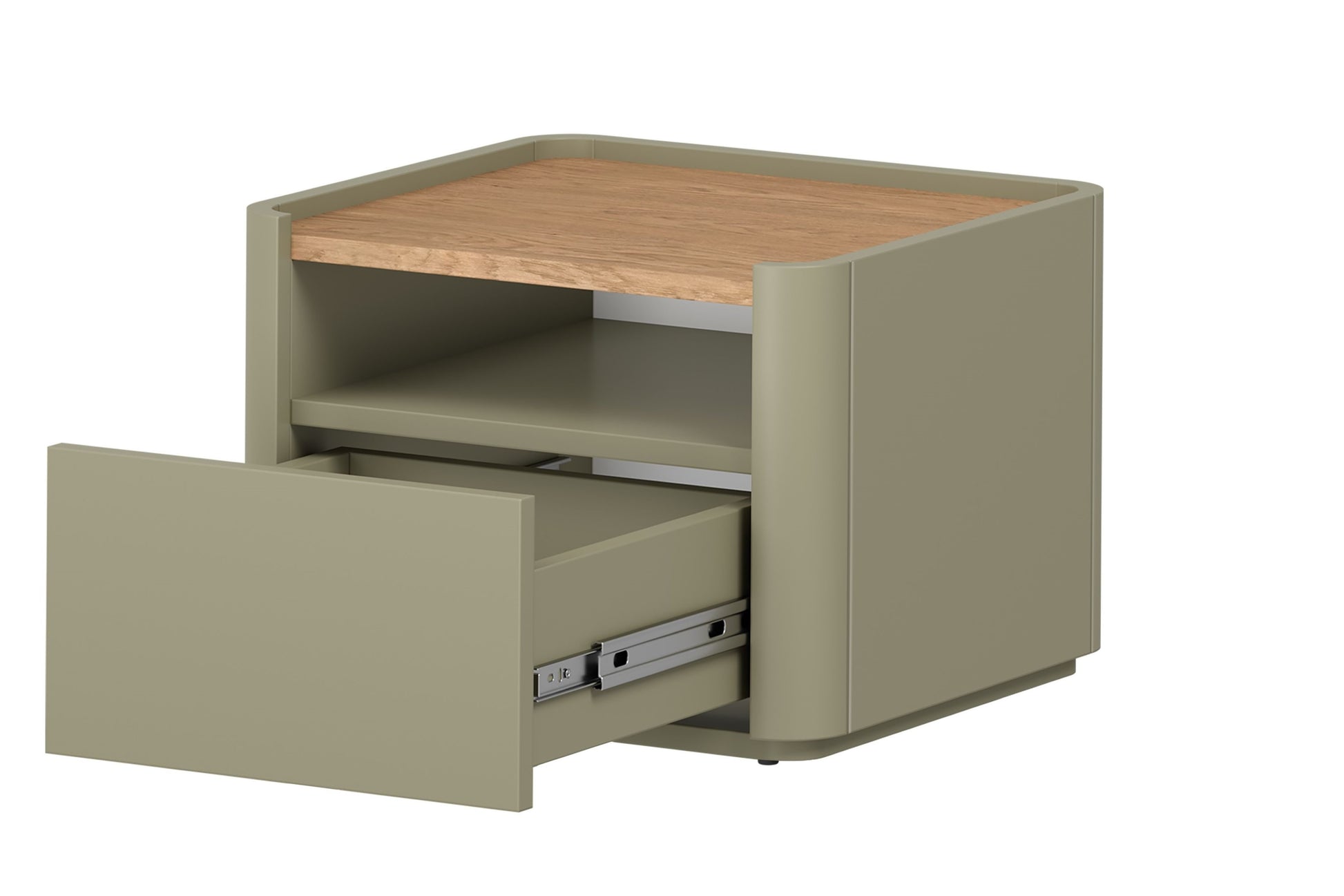 Naktsskapītis Elva 48/35.5/48 cm Eikalipts / Baltijas kāpu ozols - N1 Home