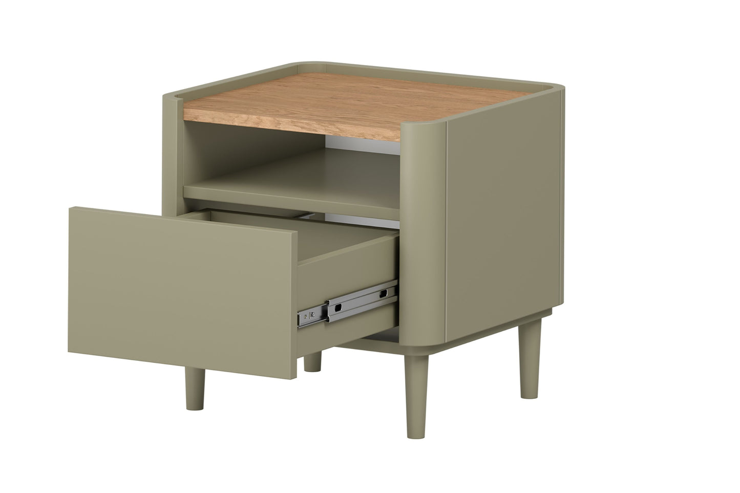 Naktsskapītis Elva 48/48/48 cm Eikalipts / Baltijas kāpu ozols - N1 Home