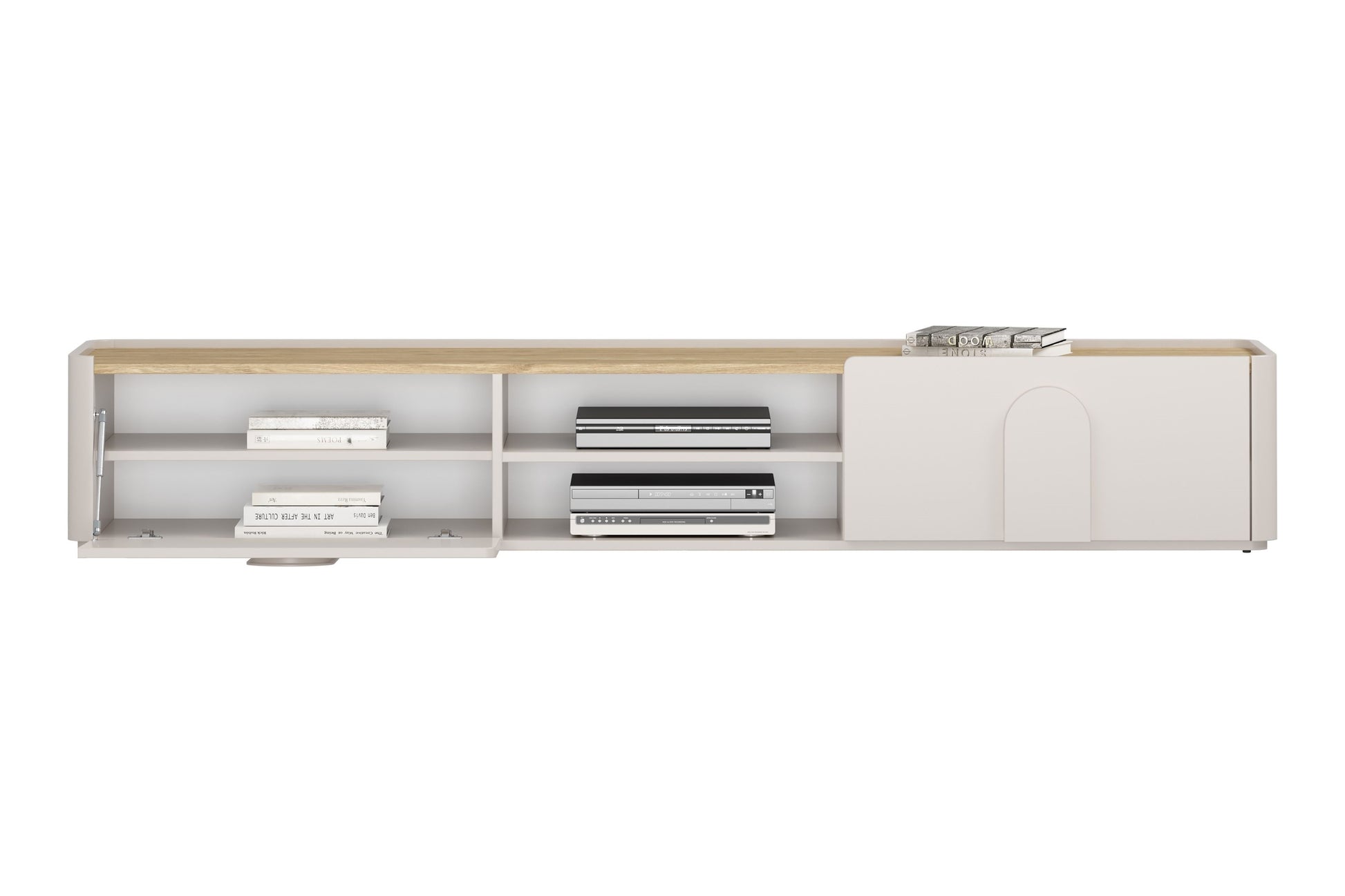 TV skapis Amil 220/35.5/48 cm Kašmirs / Eļļots ozols - N1 Home