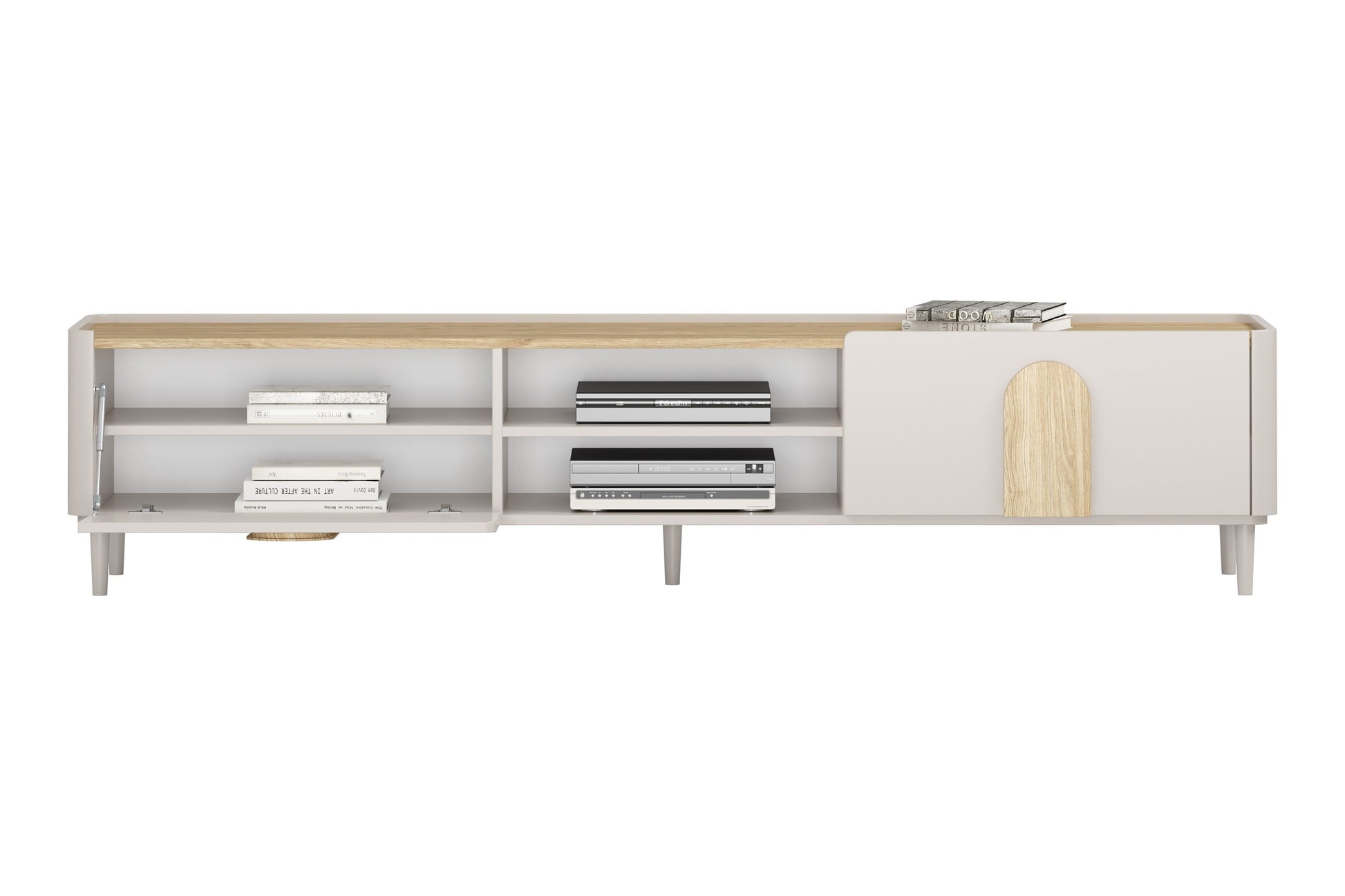 TV skapis Amil 220/48/48 cm Kašmirs / Eļļots ozols / Gaišs ozols - N1 Home