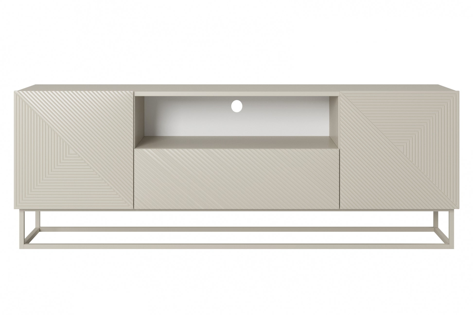 OSLO RTV kumode uz metāla kājām 167/60/40 cm kašmirs/kašmirs - N1 Home