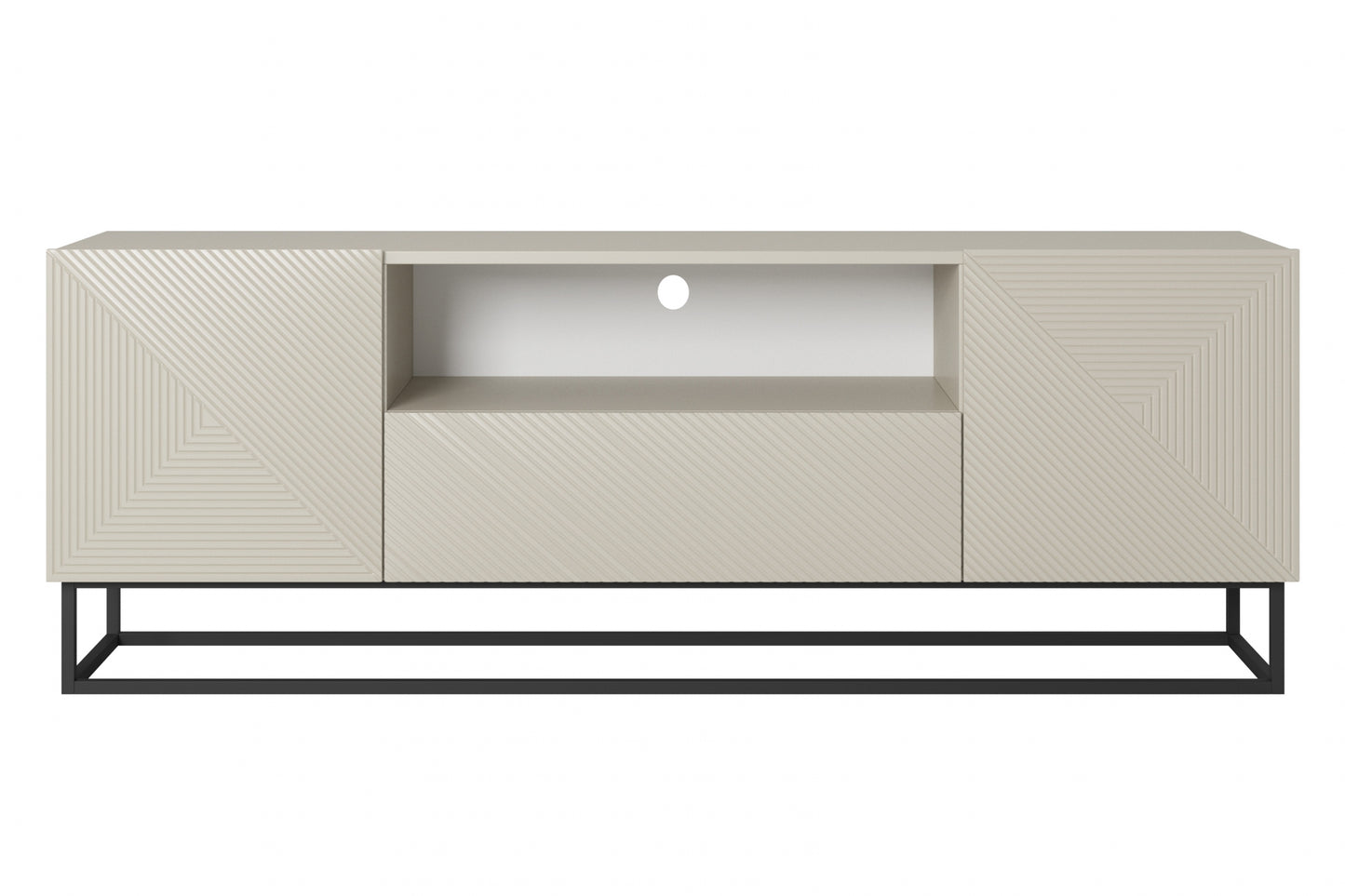 OSLO RTV kumode uz metāla kājām 167/60/40 cm kašmirs/melns - N1 Home