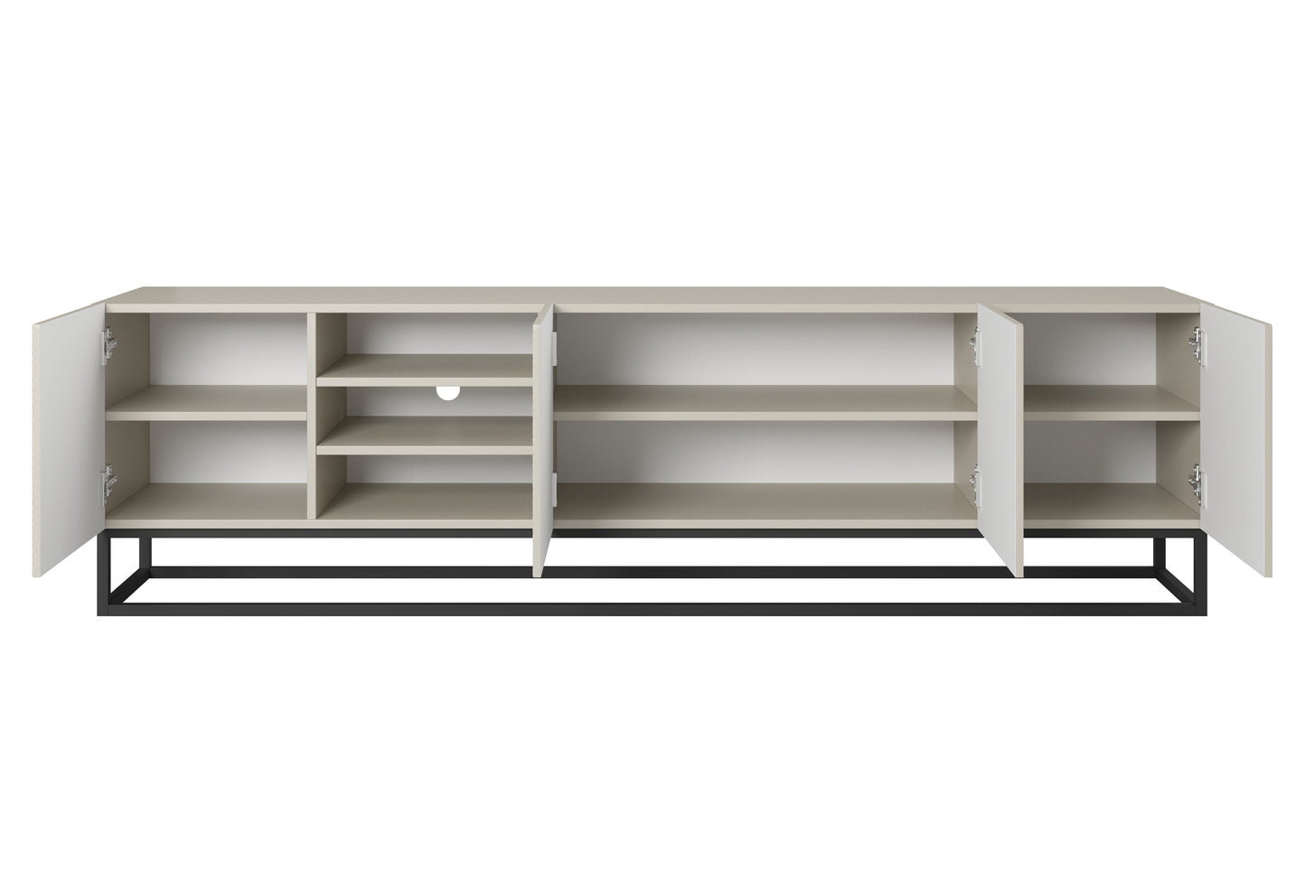 OSLO RTV kumode uz metāla kājām 200/56/40 kašmirs/melns - N1 Home