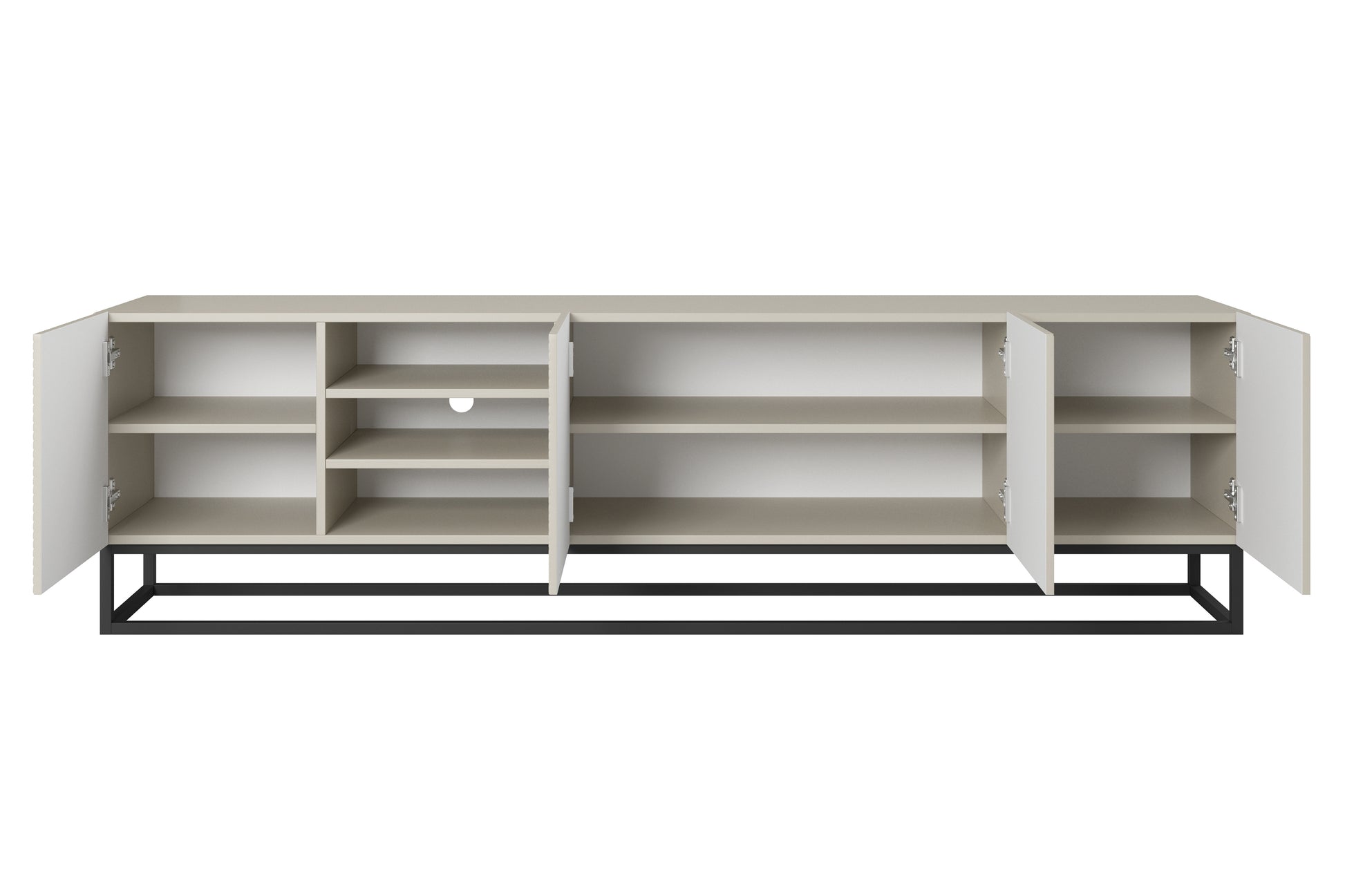 OSLO RTV kumode uz metāla kājām 200/56/40 kašmirs/melns - N1 Home
