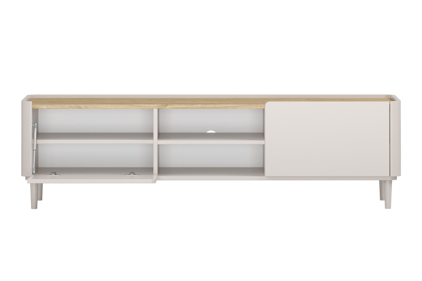 TV skapis Elva 170/48/48 cm Kašmirs / Eļļots ozols - N1 Home