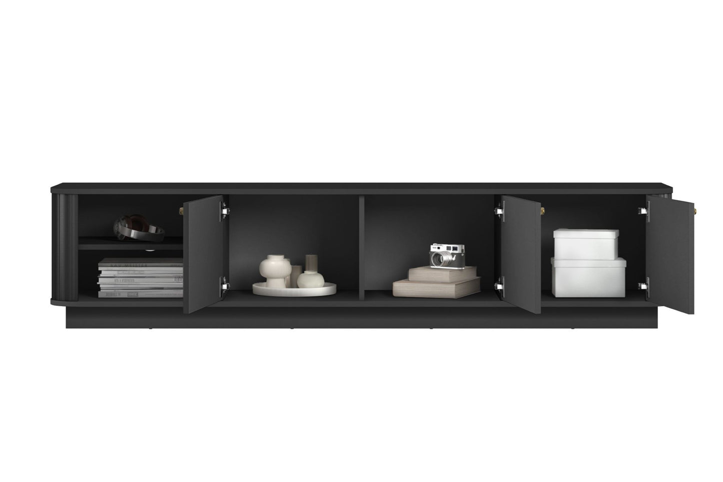 TV skapis Vespa 187/43/38 cm melns/zelts - N1 Home