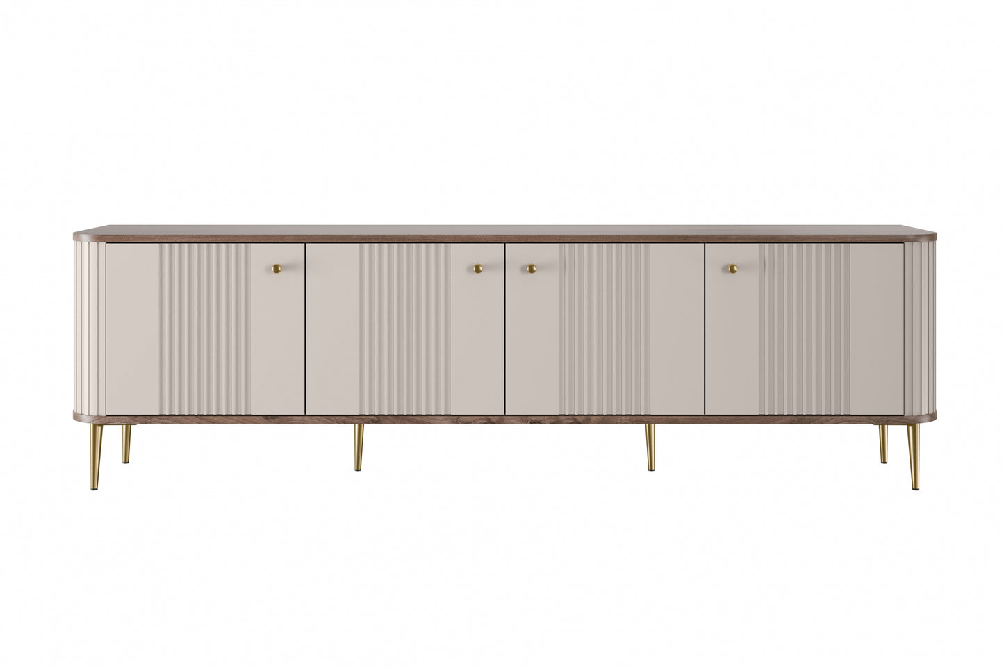 TV skapis Vespa 187/51/38 cm kašmirs/rieksts/zelts - N1 Home