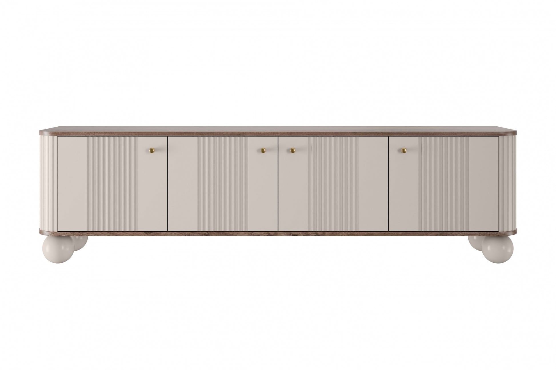 TV skapis Vespa 187/48/38 cm kašmirs/reiksts/zelts - N1 Home