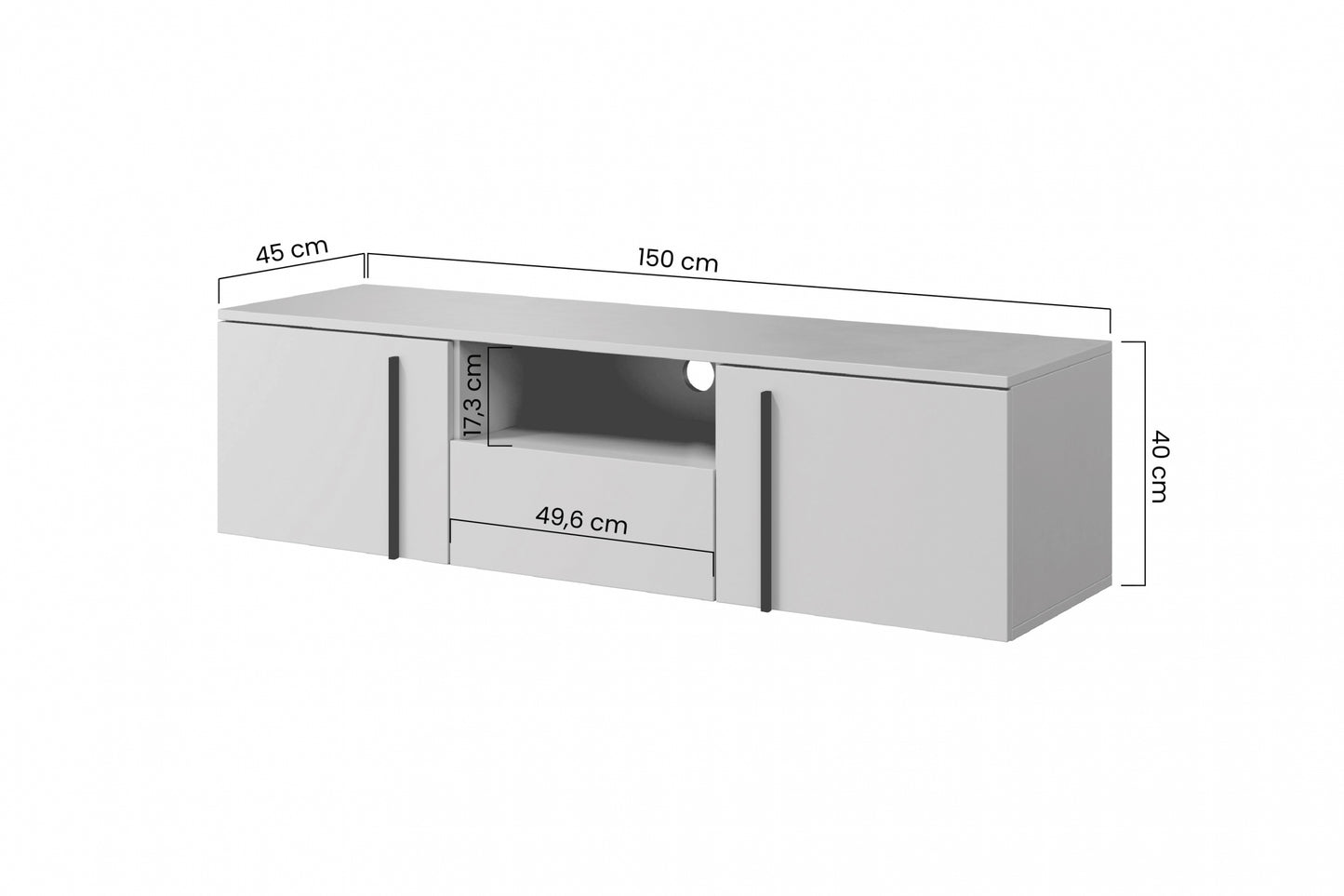 TV skapis Lare 150/40/45 cm kašmirs - N1 Home