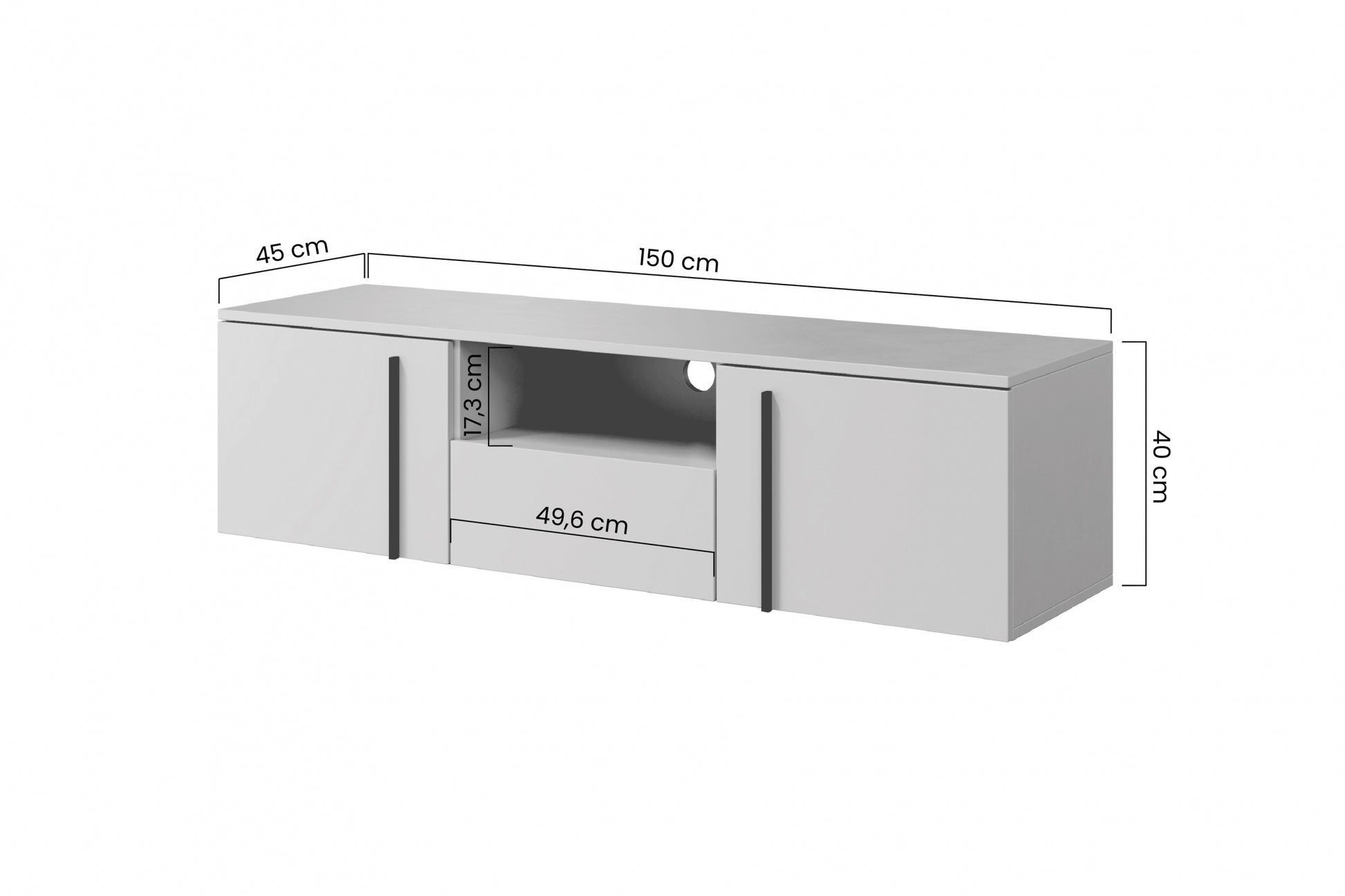 TV skapis Lare 150/40/45 cm ogles - N1 Home