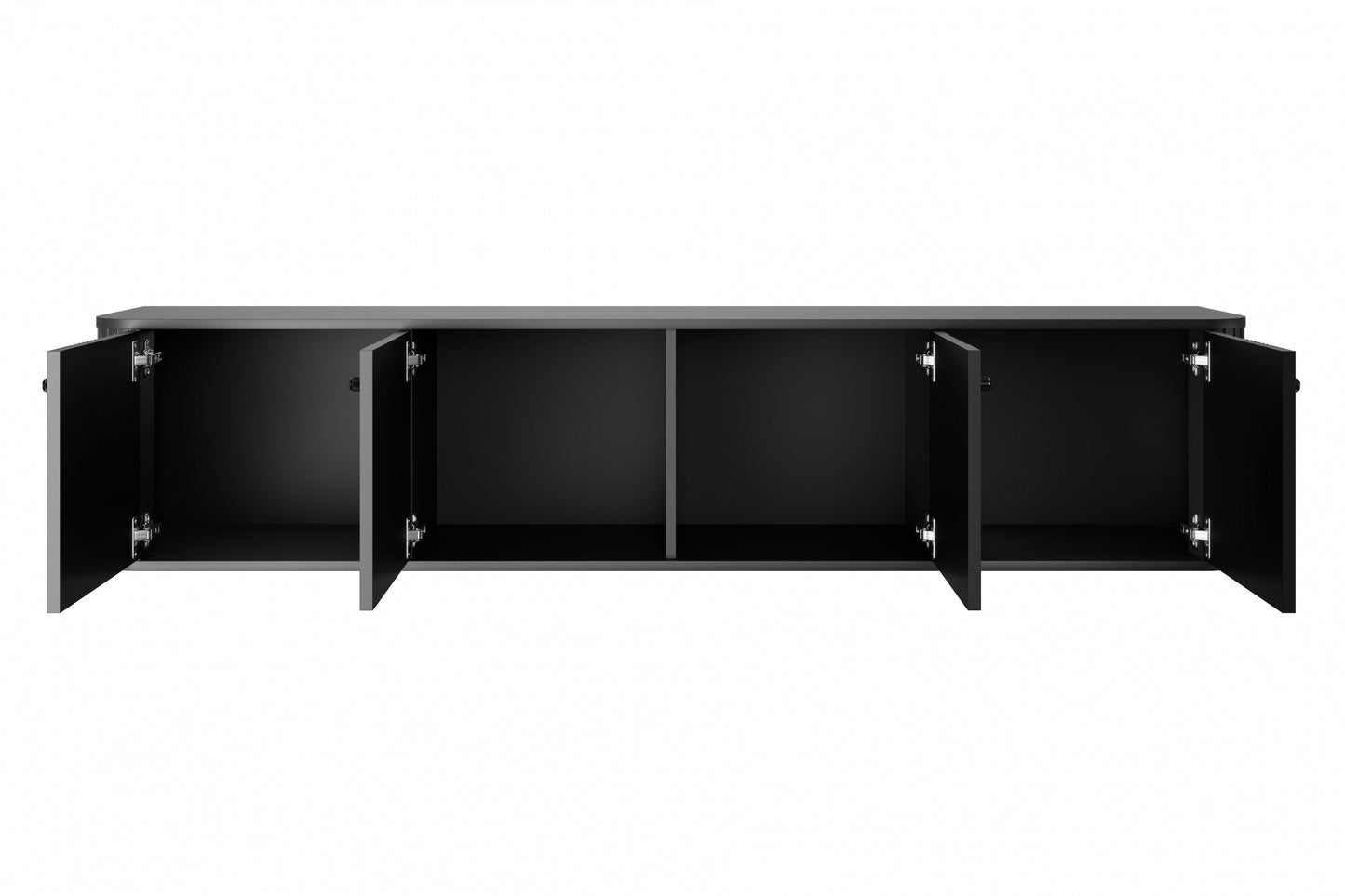 TV skapis Vespa 187/36/38 cm melns/melns - N1 Home