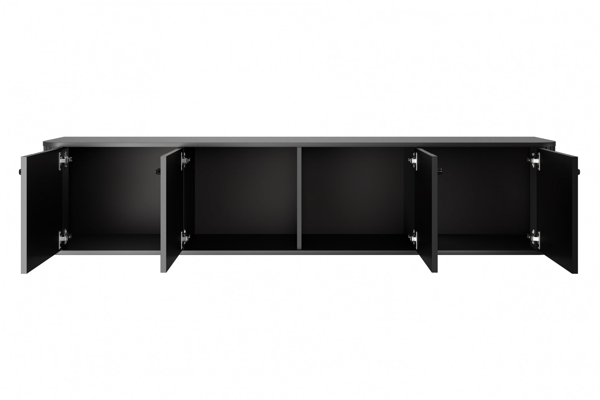 TV skapis Vespa 187/36/38 cm melns/melns - N1 Home