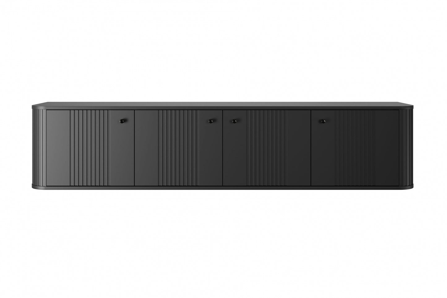 TV skapis Vespa 187/36/38 cm melns/melns - N1 Home